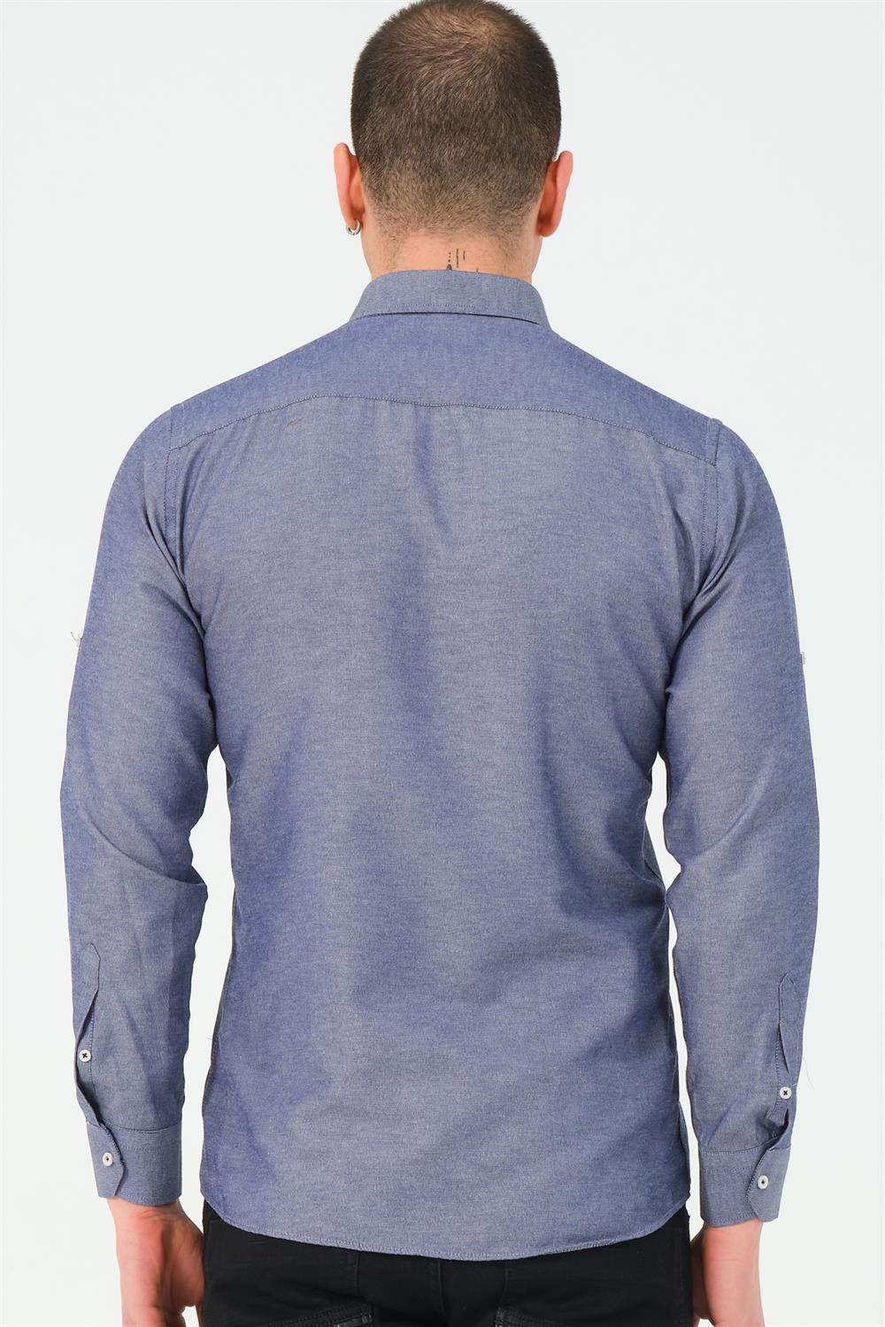 G674 DEWBERRY MEN'S SHIRT-DENIM BLUE-3