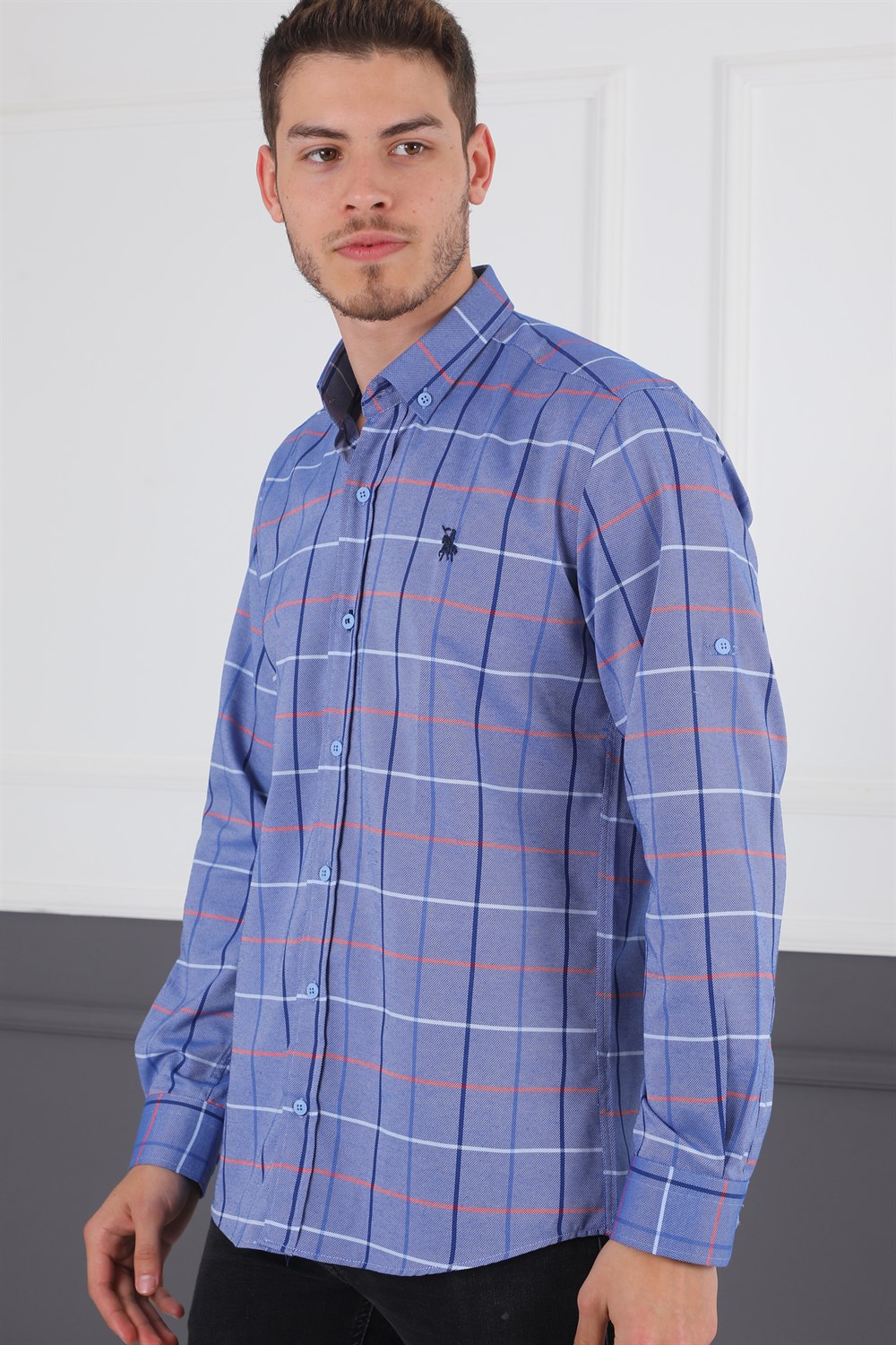 G716 DERBERRY MEN'S SHIRT-BLUE