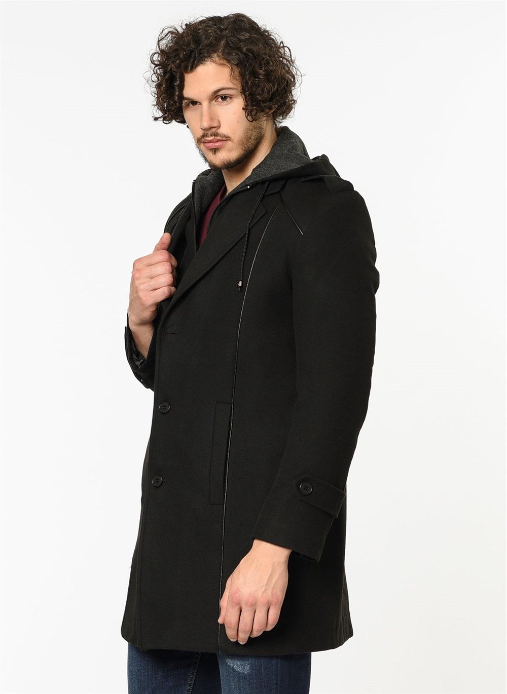 PLT8334 DEWBERRY MEN&#039;S COAT-BLACK