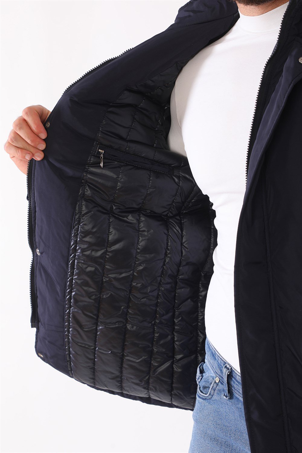 M8633 DEWBERRY MEN&#039;S COAT-NAVY BLUE