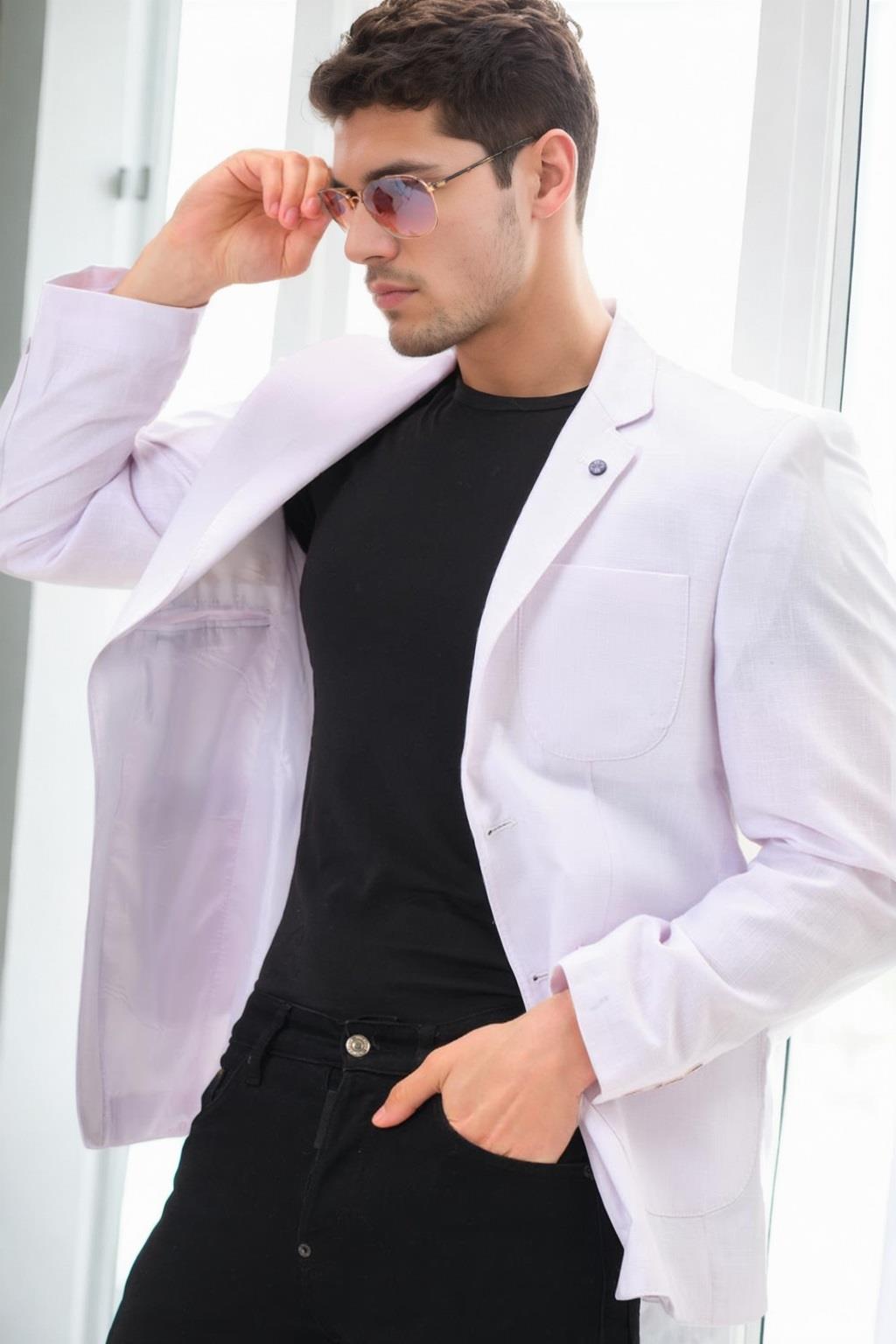 C5059 DEWBERRY MEN&#039;S JACKET-WHITE