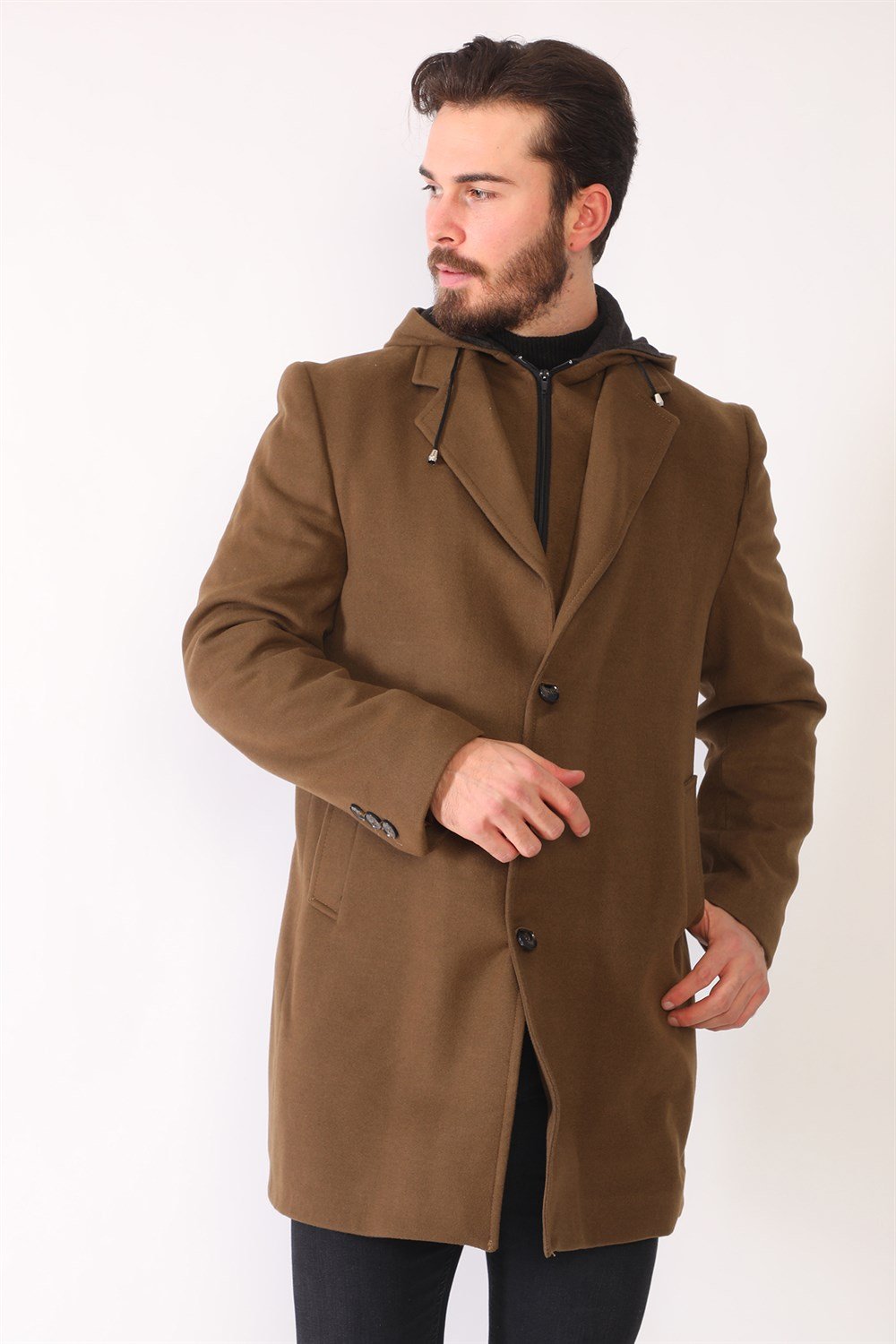 PLT8376 DEWBERRY MEN&#039;S COAT-CAMEL