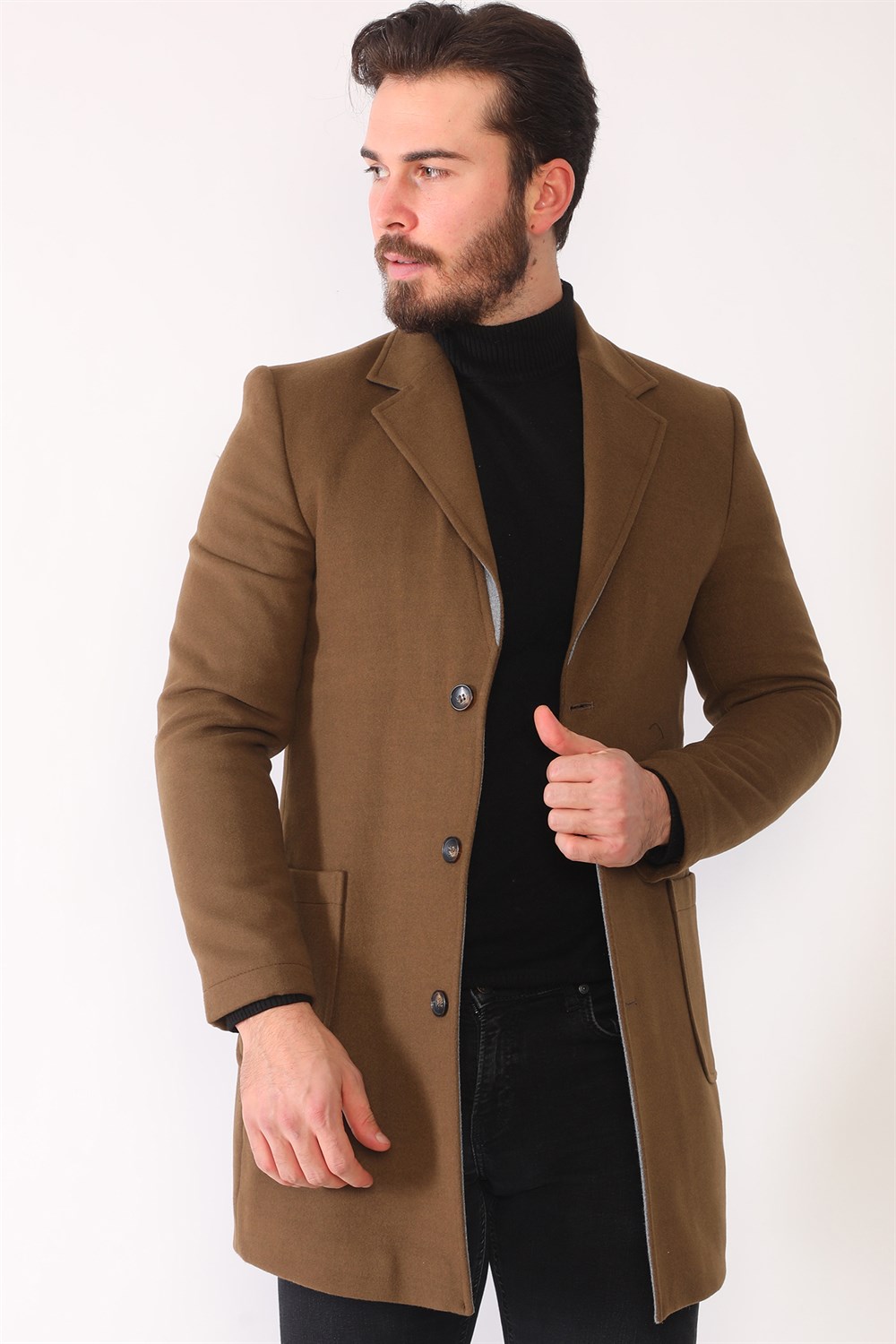 PLT8384 DEWBERRY MEN'S COAT-CAMEL