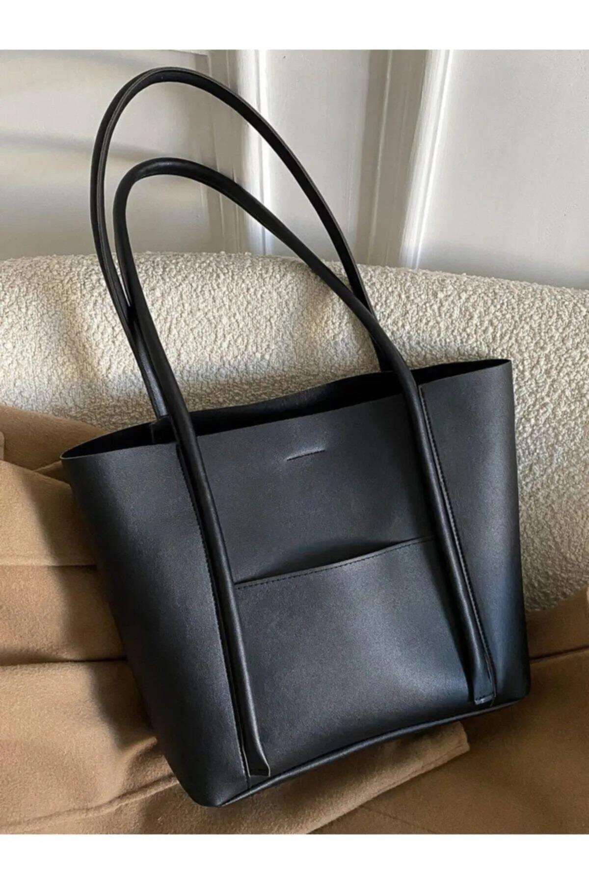 97735 Dewberry Classic Womens Shoulder Bag with Wallet-BLACK