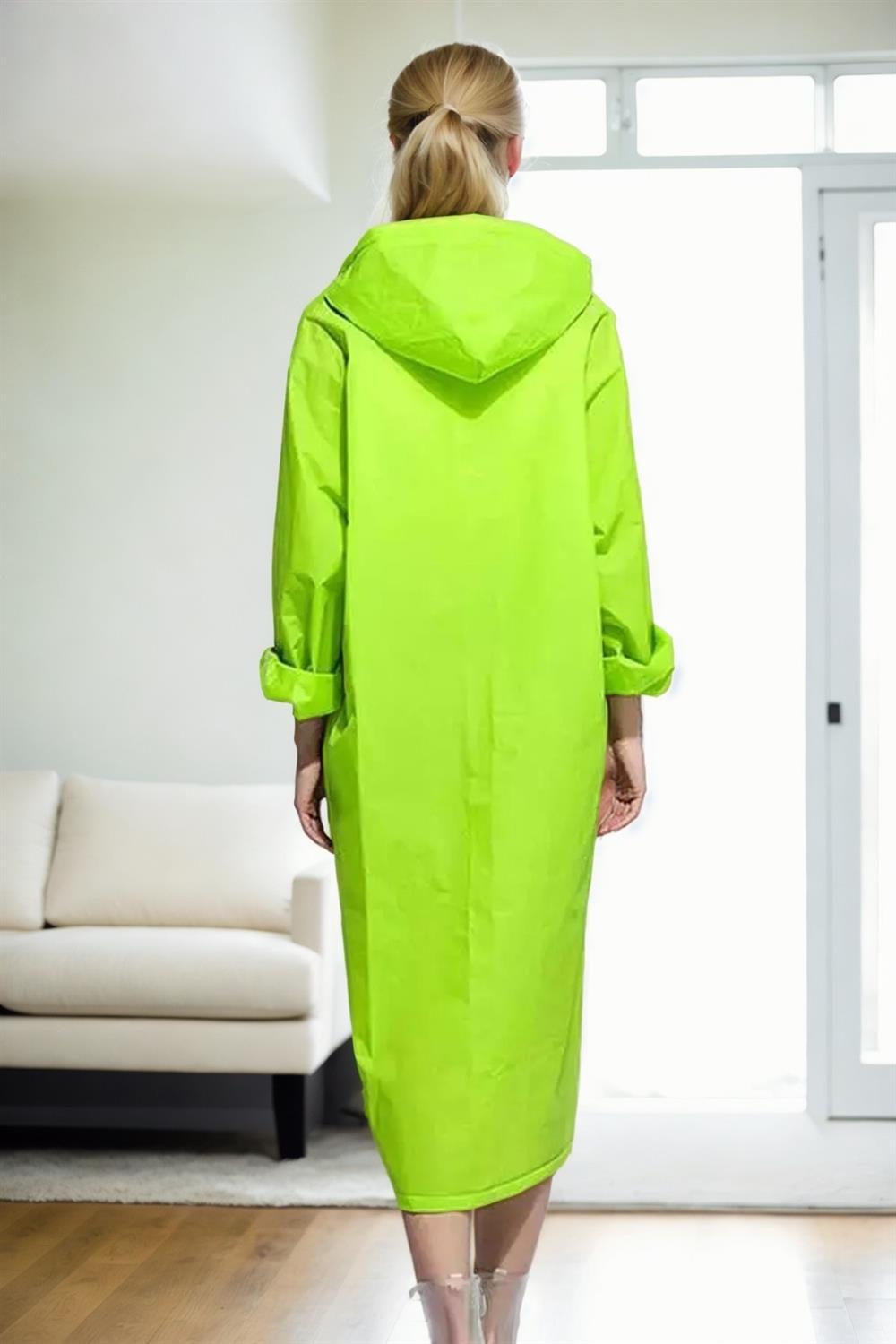 89762 Dewberry Waterproof Windproof Womens Raincoat-PEANUT GREEN