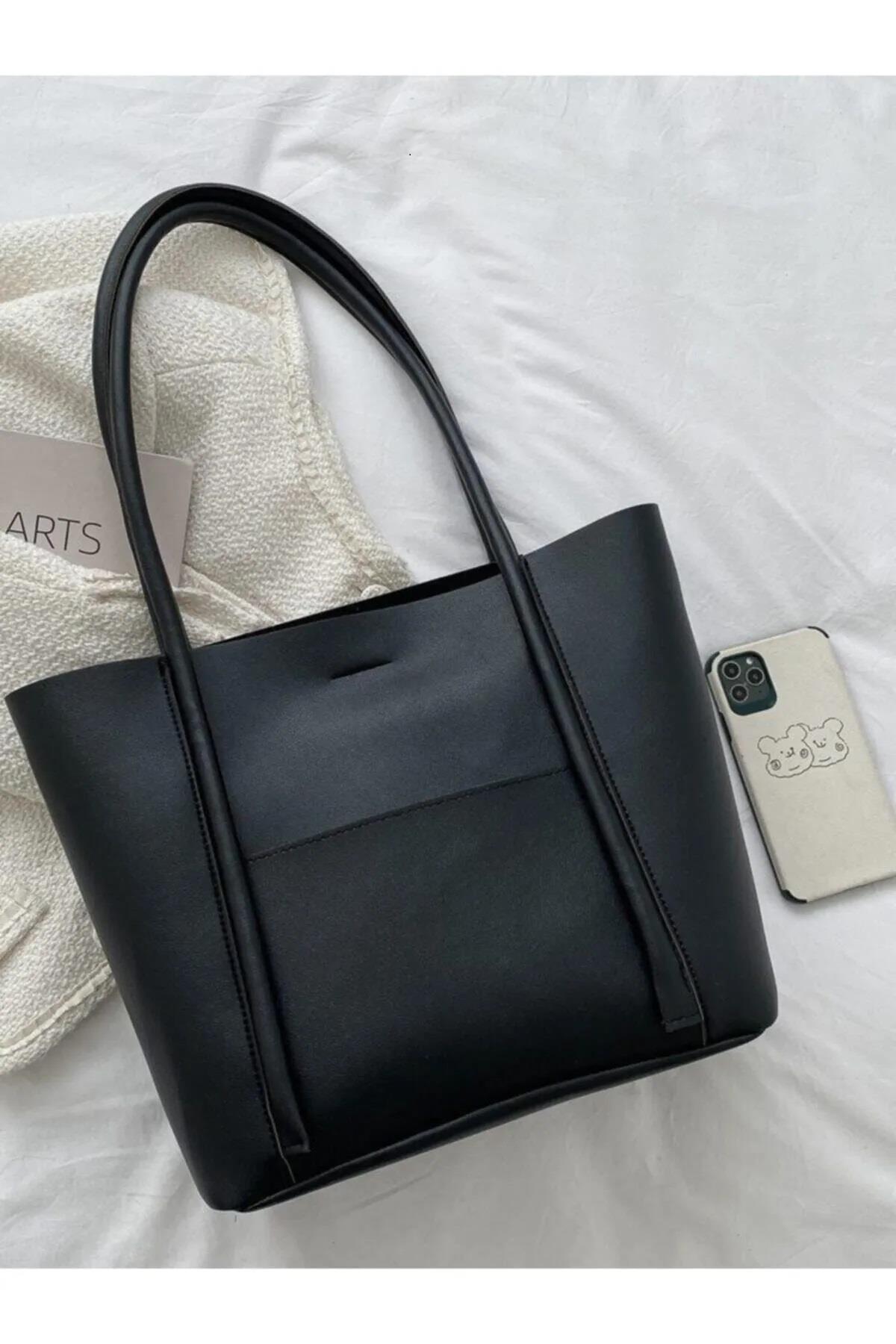 97735 Dewberry Classic Womens Shoulder Bag with Wallet-BLACK