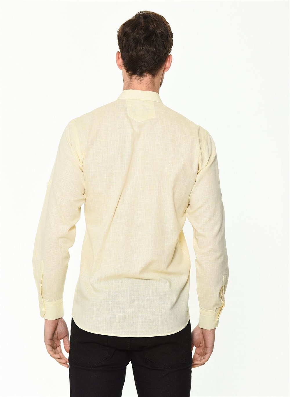 G625 DEWBERRY LINEN SHIRT-YELLOW