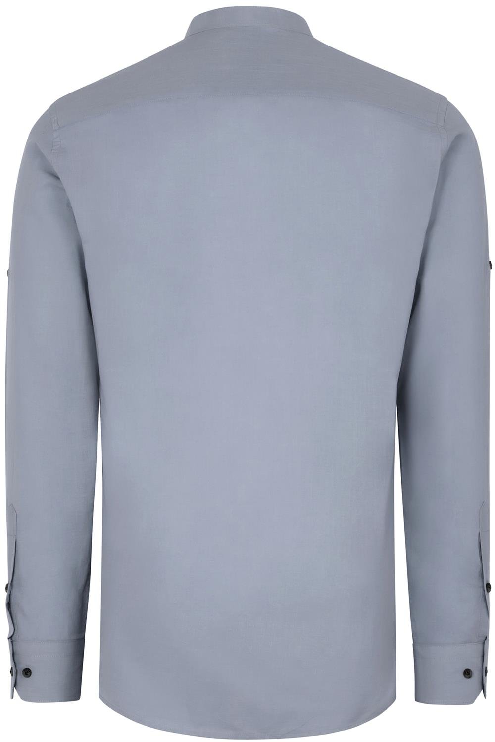 DOUBLE SET G783 DEWBERRY JUDGE COLLAR SHIRT-NAVY BLUE - GREY