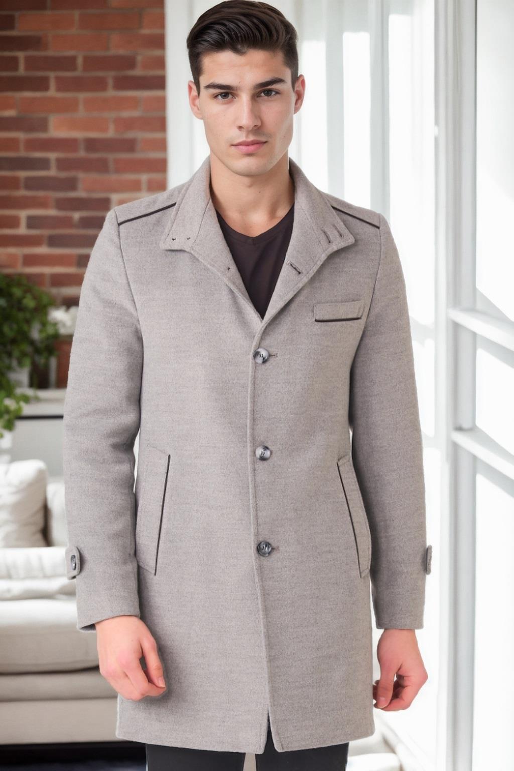 PLT8391 DEWBERRY MEN'S COAT-GREY-2