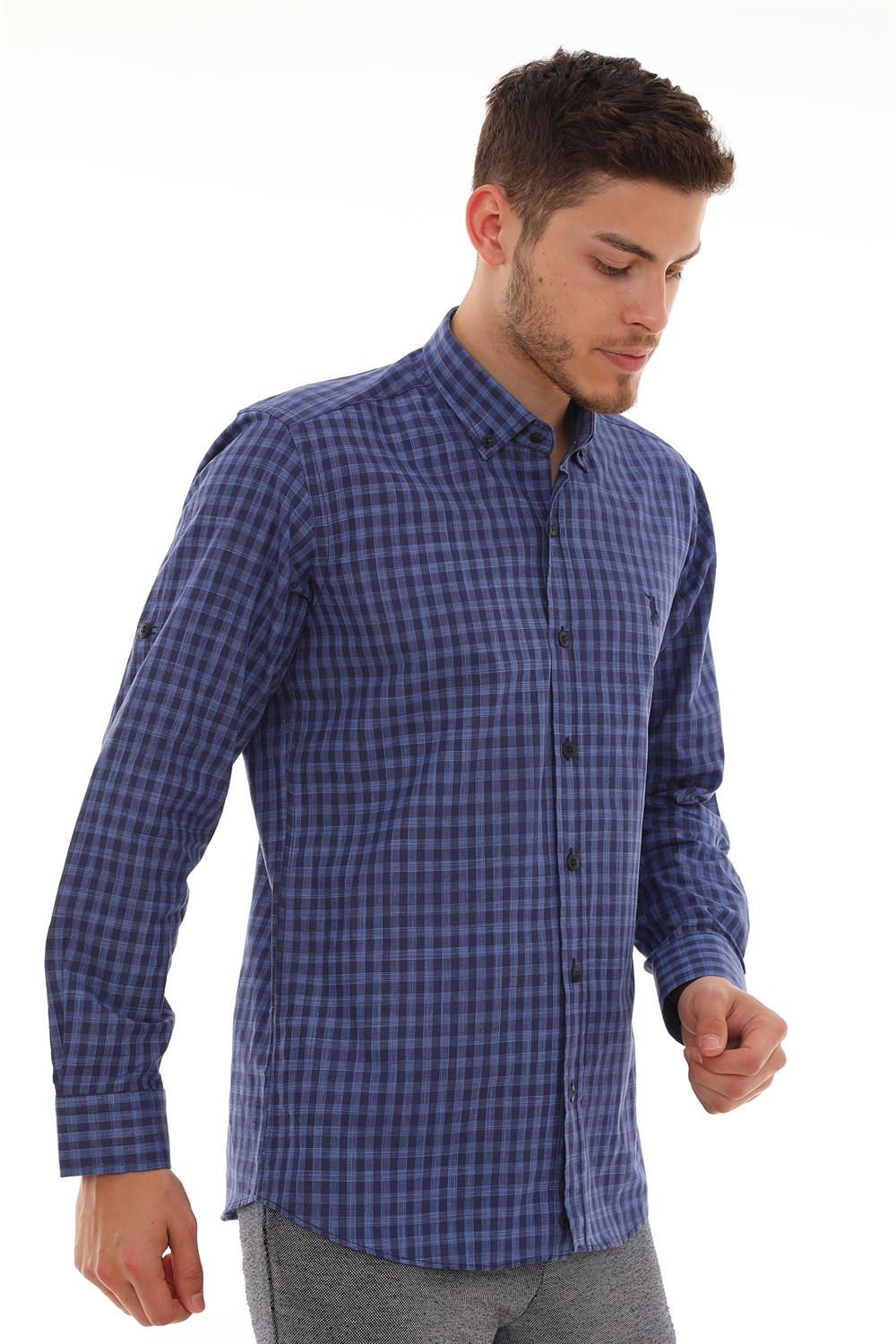 G724 DEWBERRY MEN'S SHIRT-NAVY-SAC