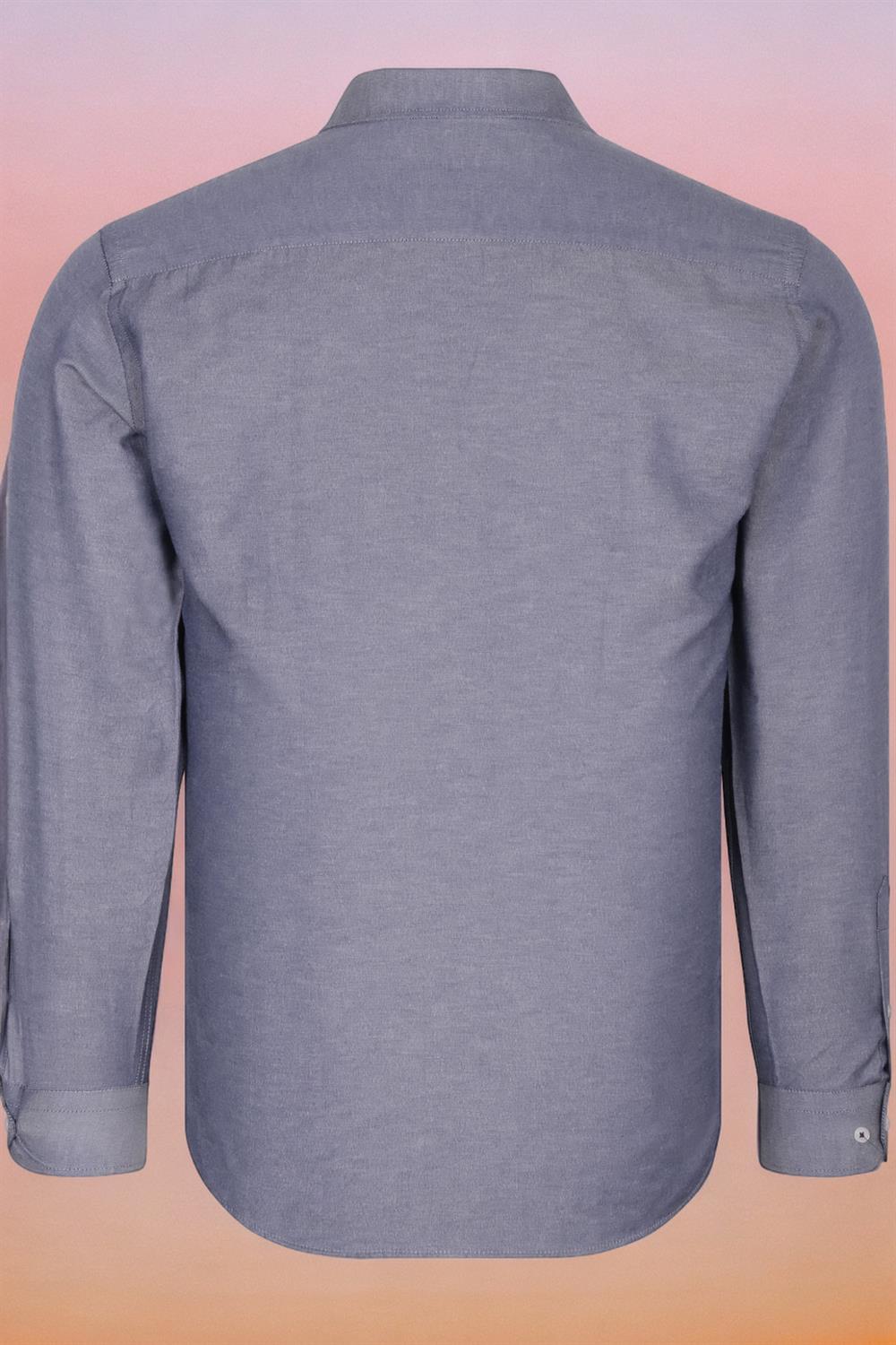 G674 DEWBERRY MEN&#039;S SHIRT-STRAIGHT DENIM BLUE