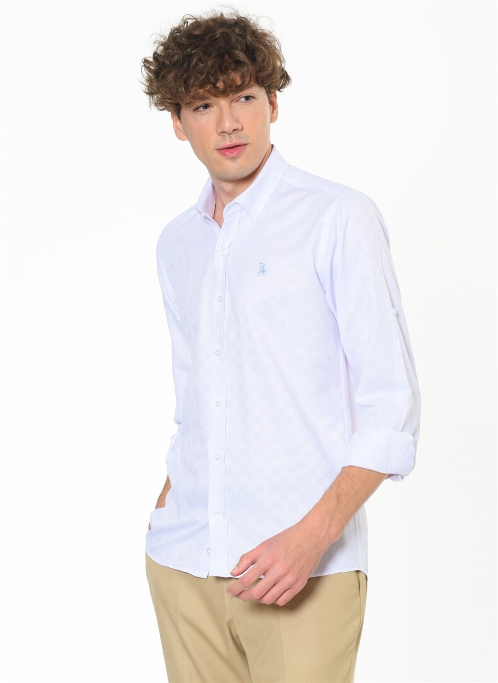 G689 DEWBERRY MEN'S SHIRT-WHITE