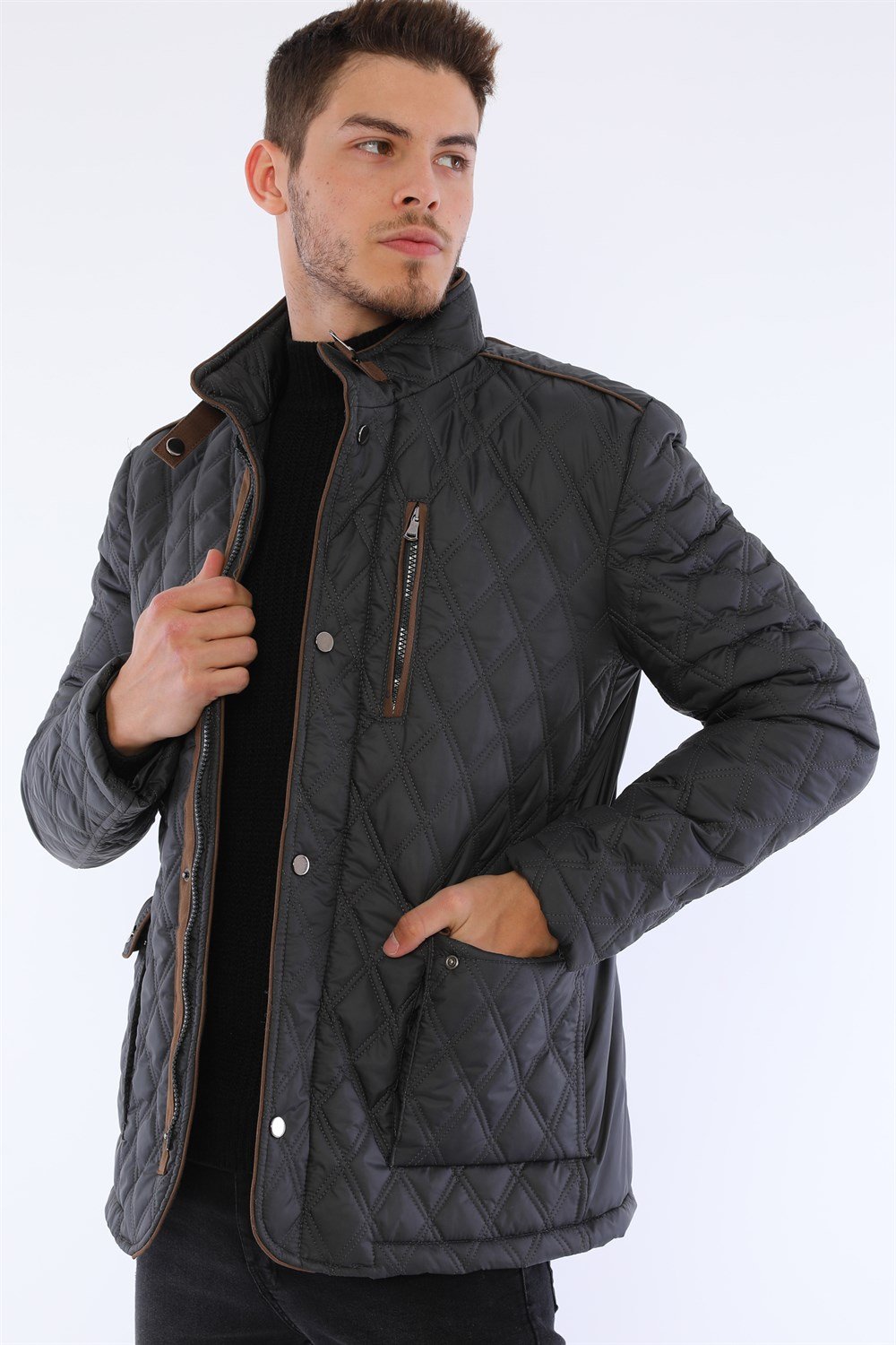K8613 DEWBERRY COAT-ANTHRACITE