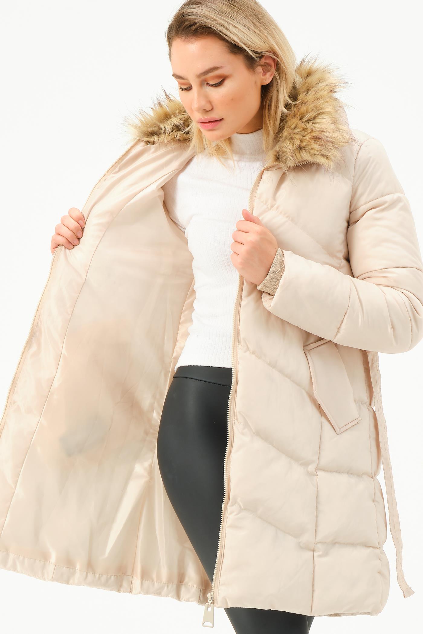 Z9767 DEWBERRY WOMEN'S COAT-STONE