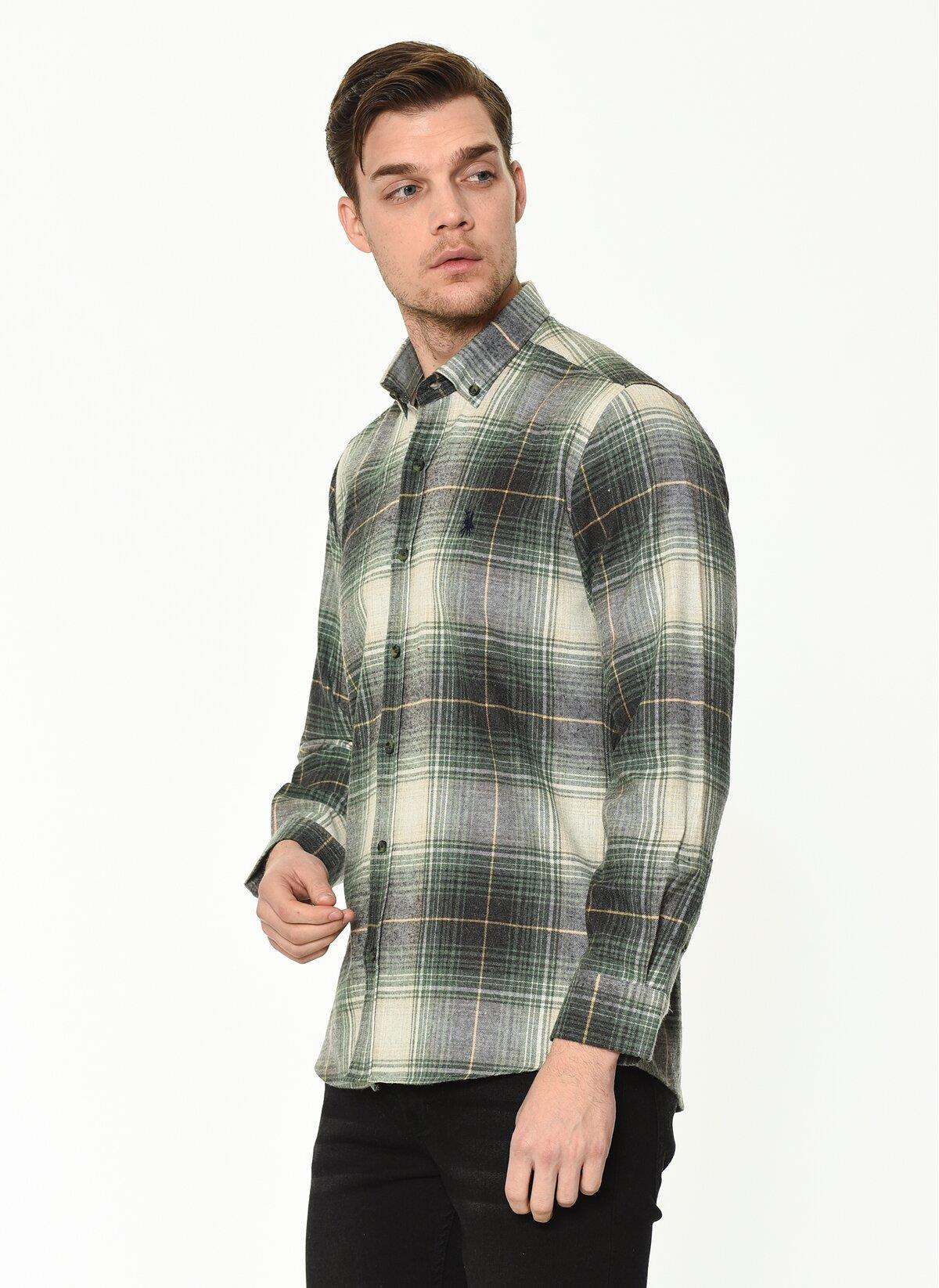 G902 DEWBERRY MEN&#039;S SHIRT-GREEN