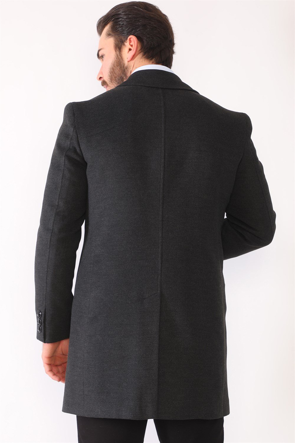 PLT8364 DEWBERRY MEN&#039;S COAT-ANTHRACITE