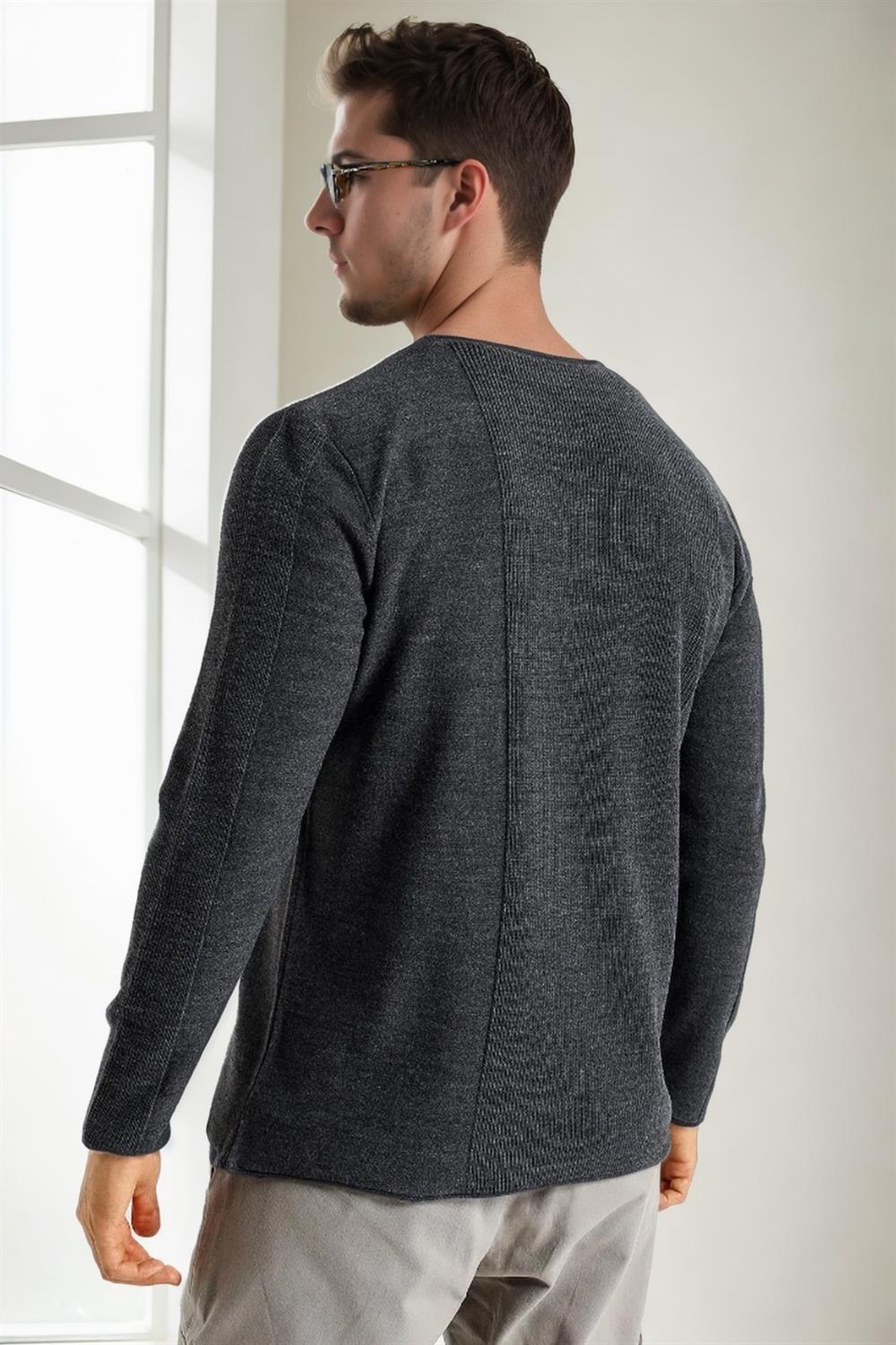 60226 Dewberry Knitwear Menswear Sweater-ANTHRACITE