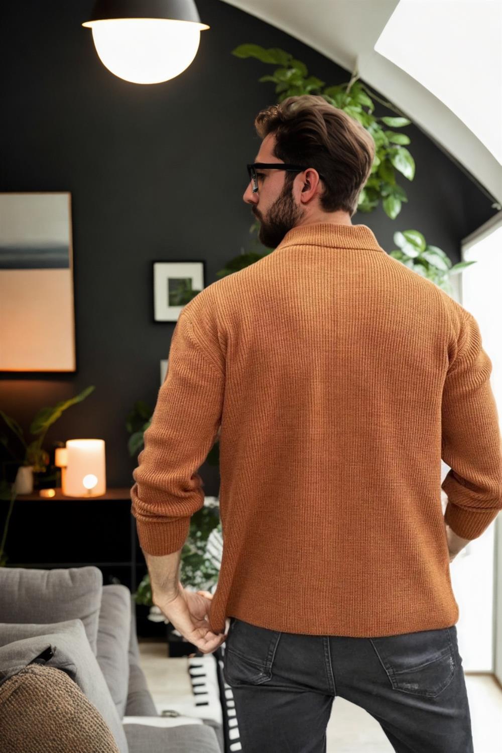 87095 Dewberry Mens Knitwear Cardigan-TILE