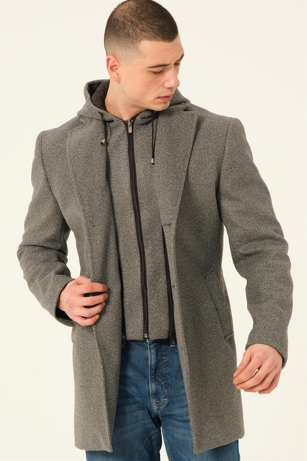 PLT8376 DEWBERRY MEN'S COAT-DARK GREY