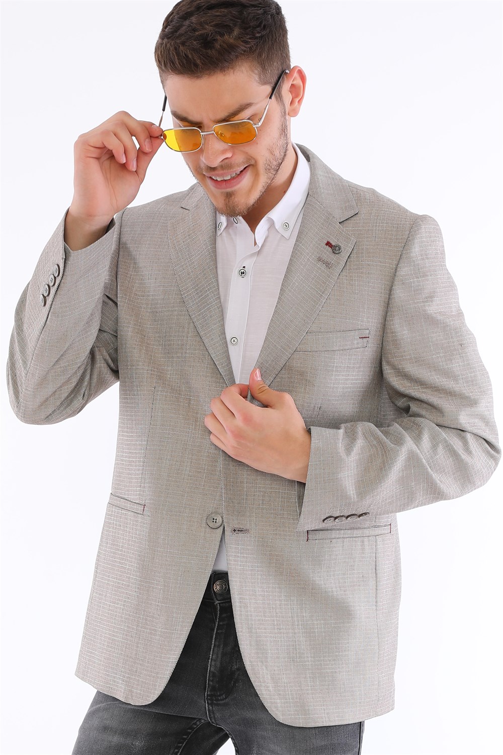 C9056 DEWBERRY MEN&#039;S JACKET-BEIGE