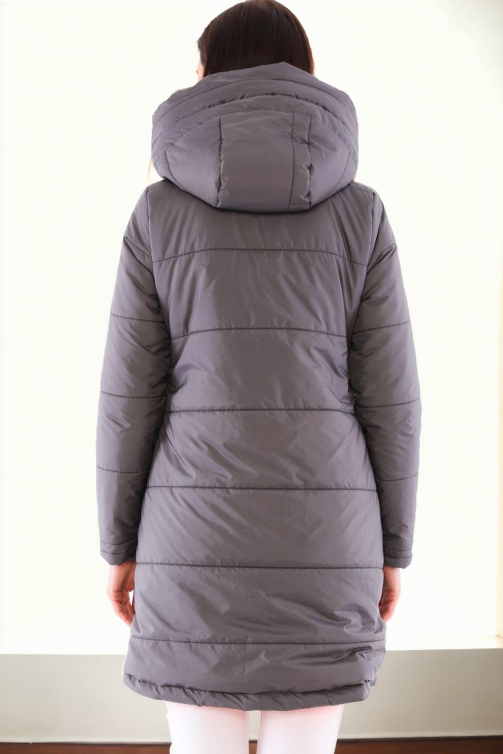 Z6670 DEWBERRY WOMEN'S COAT-ANTHRACITE-1