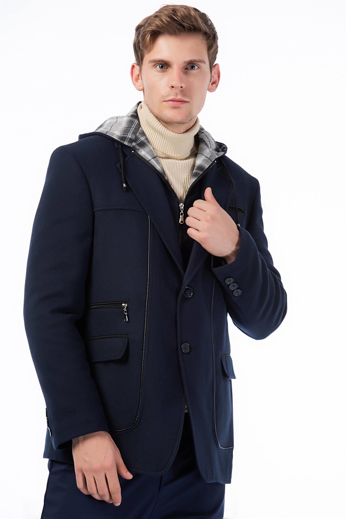 Pánsky kabát Dewberry, námornícka modrá