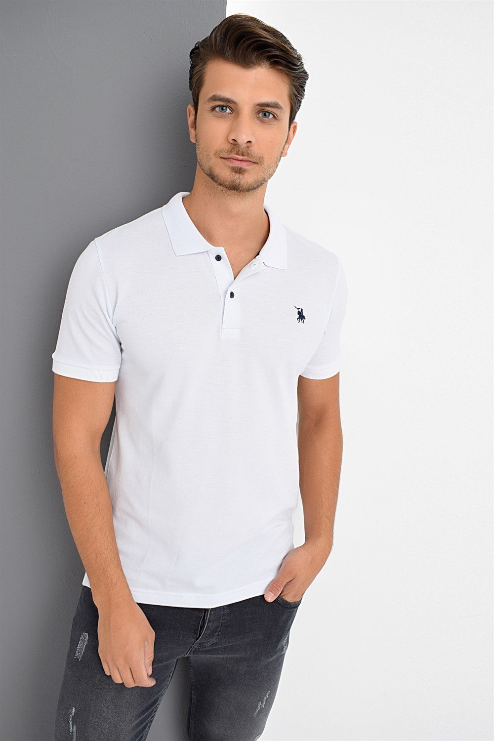 Tricou polo de barbati, dewberry