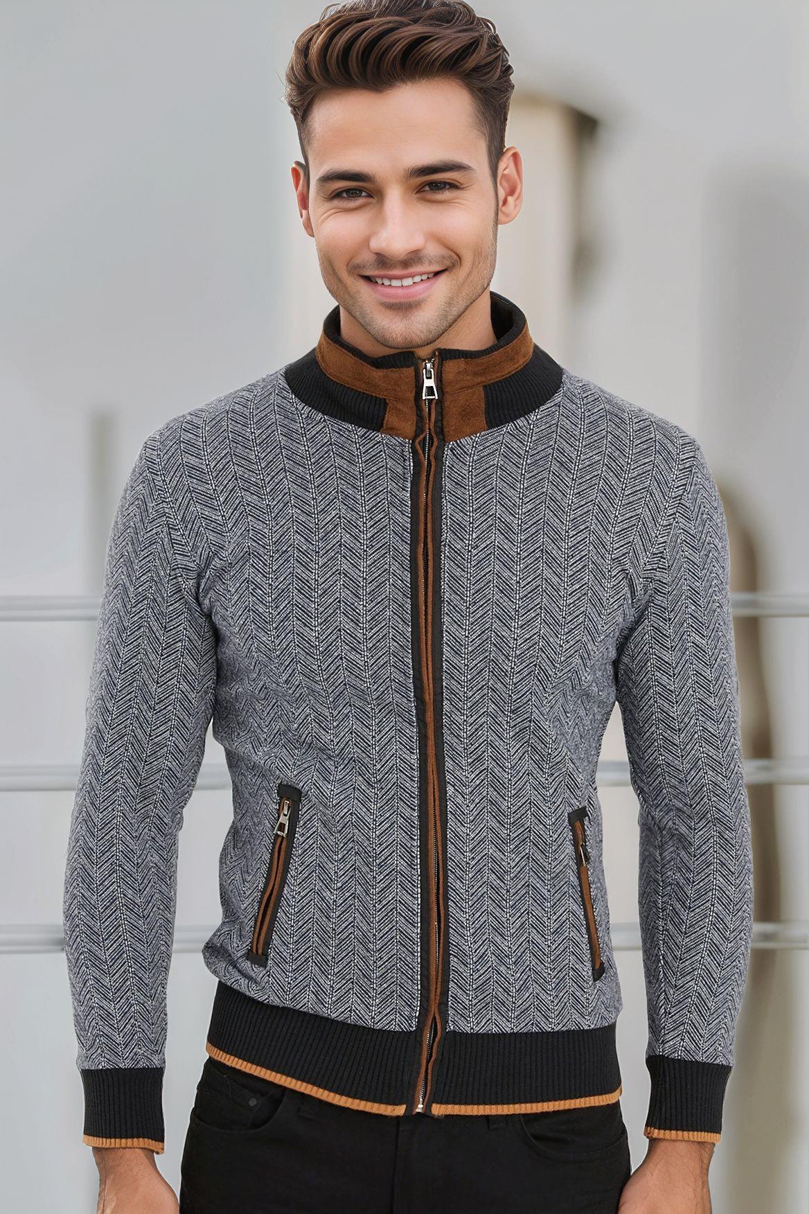 Pánsky sveter s rybím vzorom