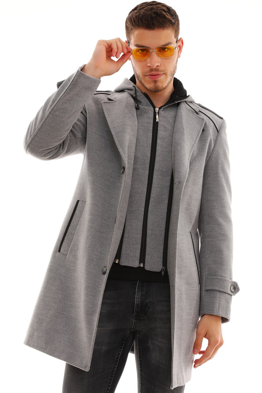 PLT8401 DEWBERRY MEN&#039;S COAT-GREY