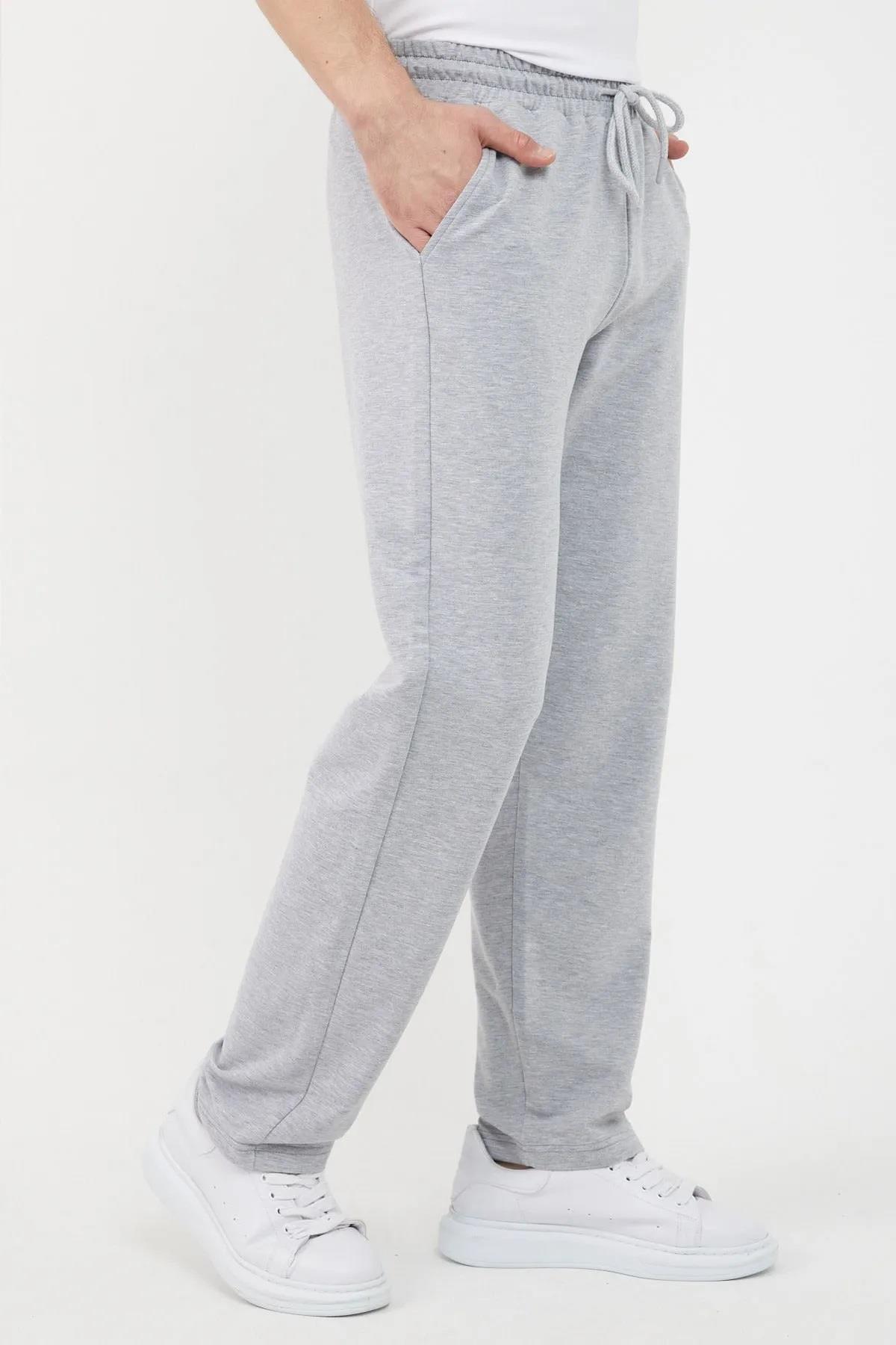 82904 Dewberry Straight Leg Relaxed Cut Mens Sweatpant-GREY