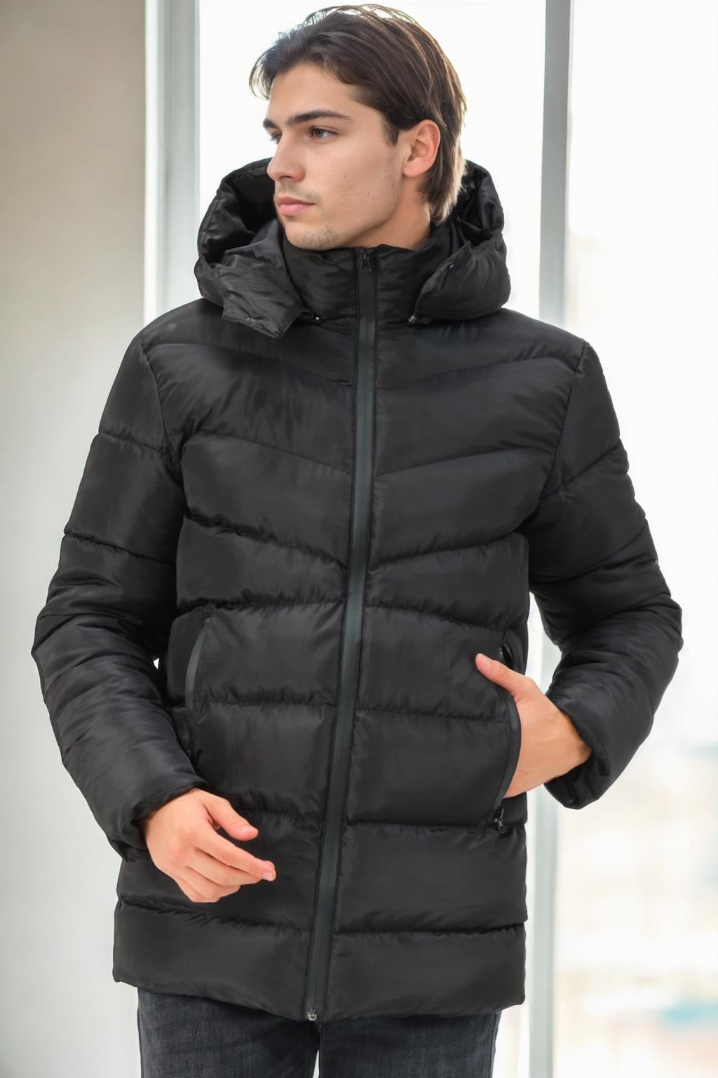 M8659 DEWBERRY MEN&#039;S COAT-BLACK-1