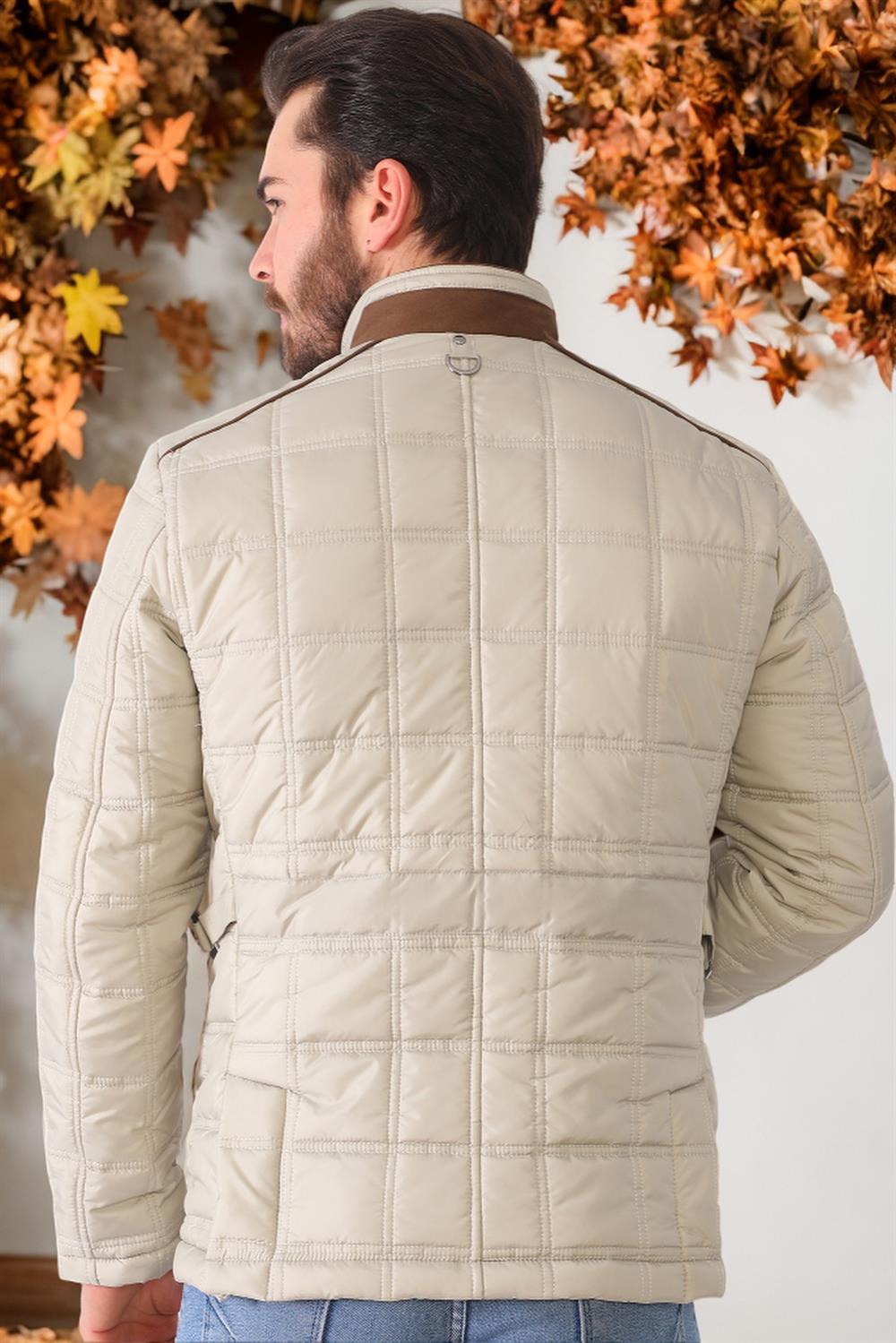 M8640 DEWBERRY MEN'S COAT-PLAIN BEIGE