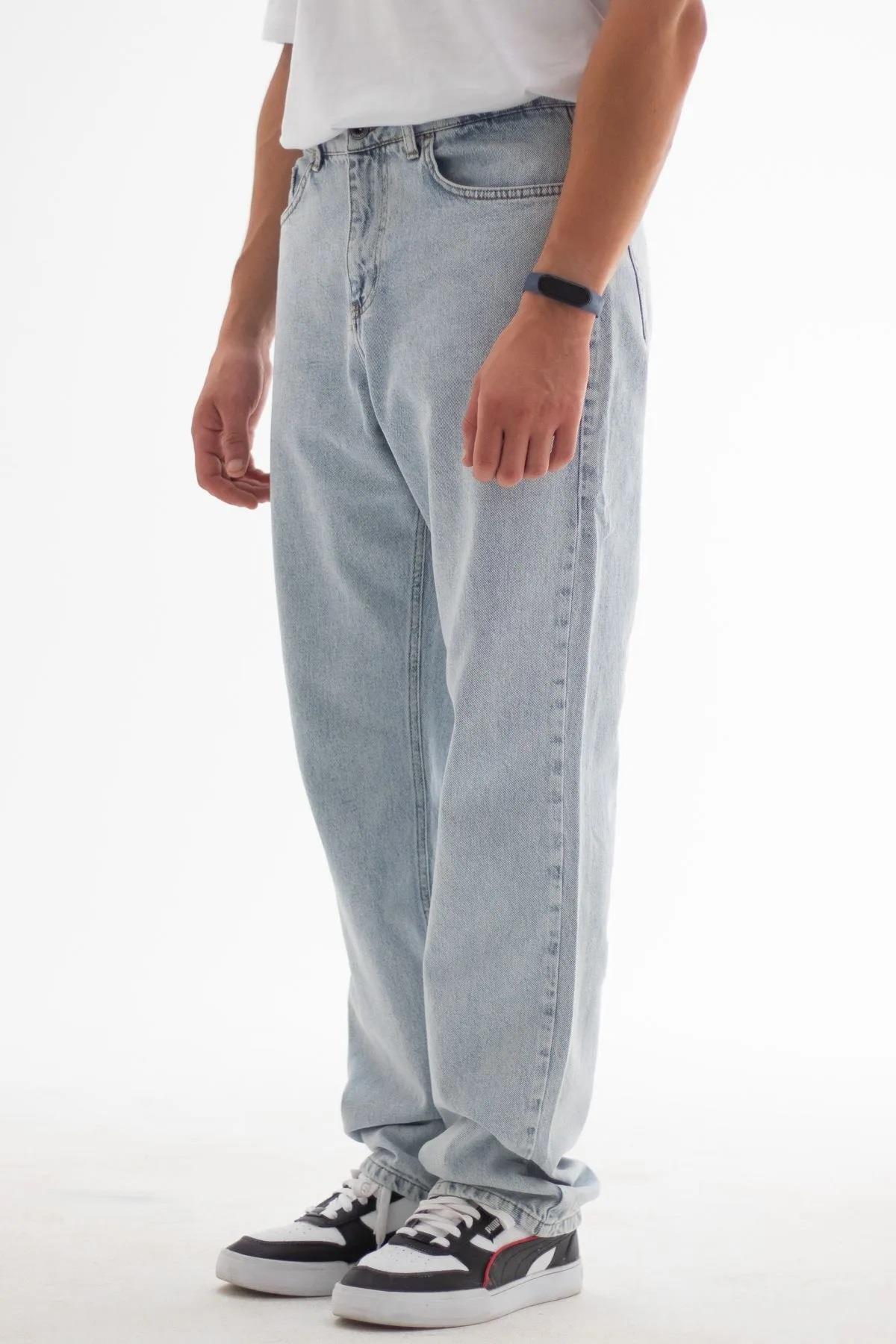 52334 Dewberry Baggy Fit Relaxed Cut Hlt Loose Mens Jeans-ICE BLUE