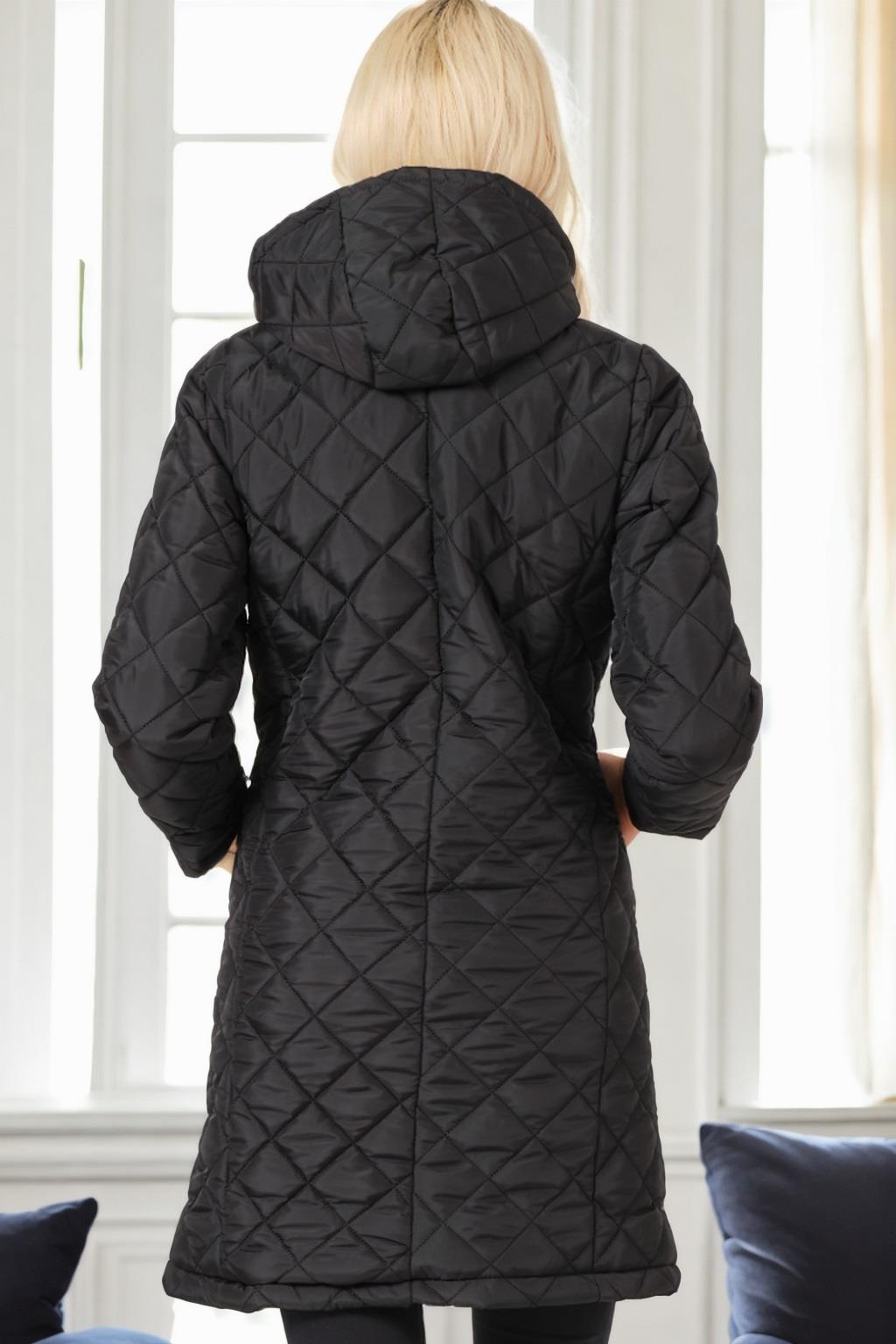 Z6654 DEWBERRY WOMEN'S COAT-BLACK-1