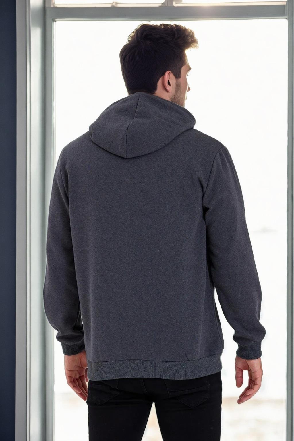 34605 Dewberry Kangaroo Pocket Hoody Mens Sweatshirt-ANTHRACITE
