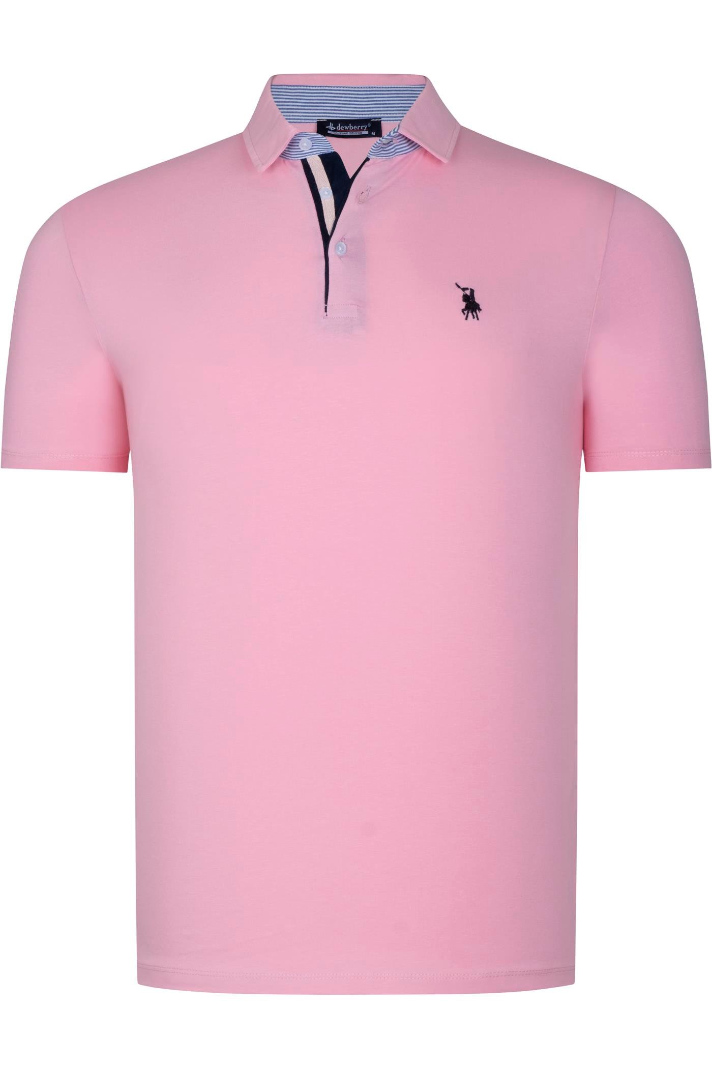 T9582 DEWBERRY MEN'S T-SHIRT-PINK