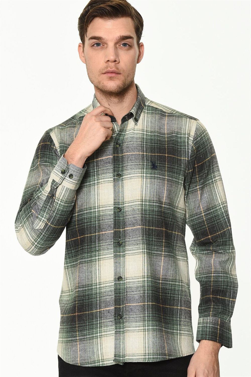 G702 DEWBERRY MEN'S SHIRT-GREEN