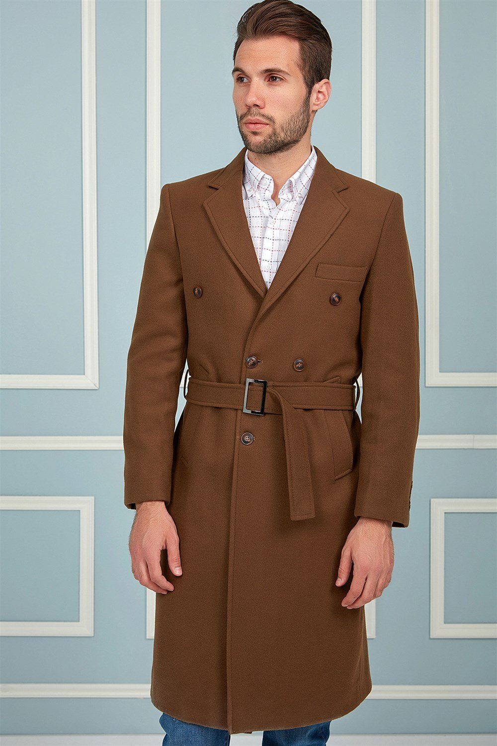 PLT8382 DEWBERRY MEN&#039;S COAT-CAMEL