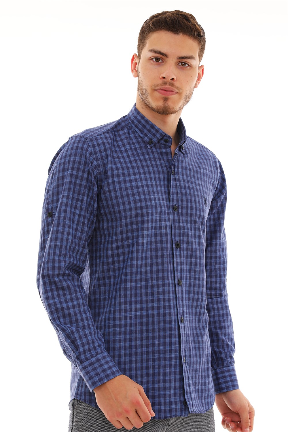 G724 DEWBERRY MEN'S SHIRT-NAVY-SAC