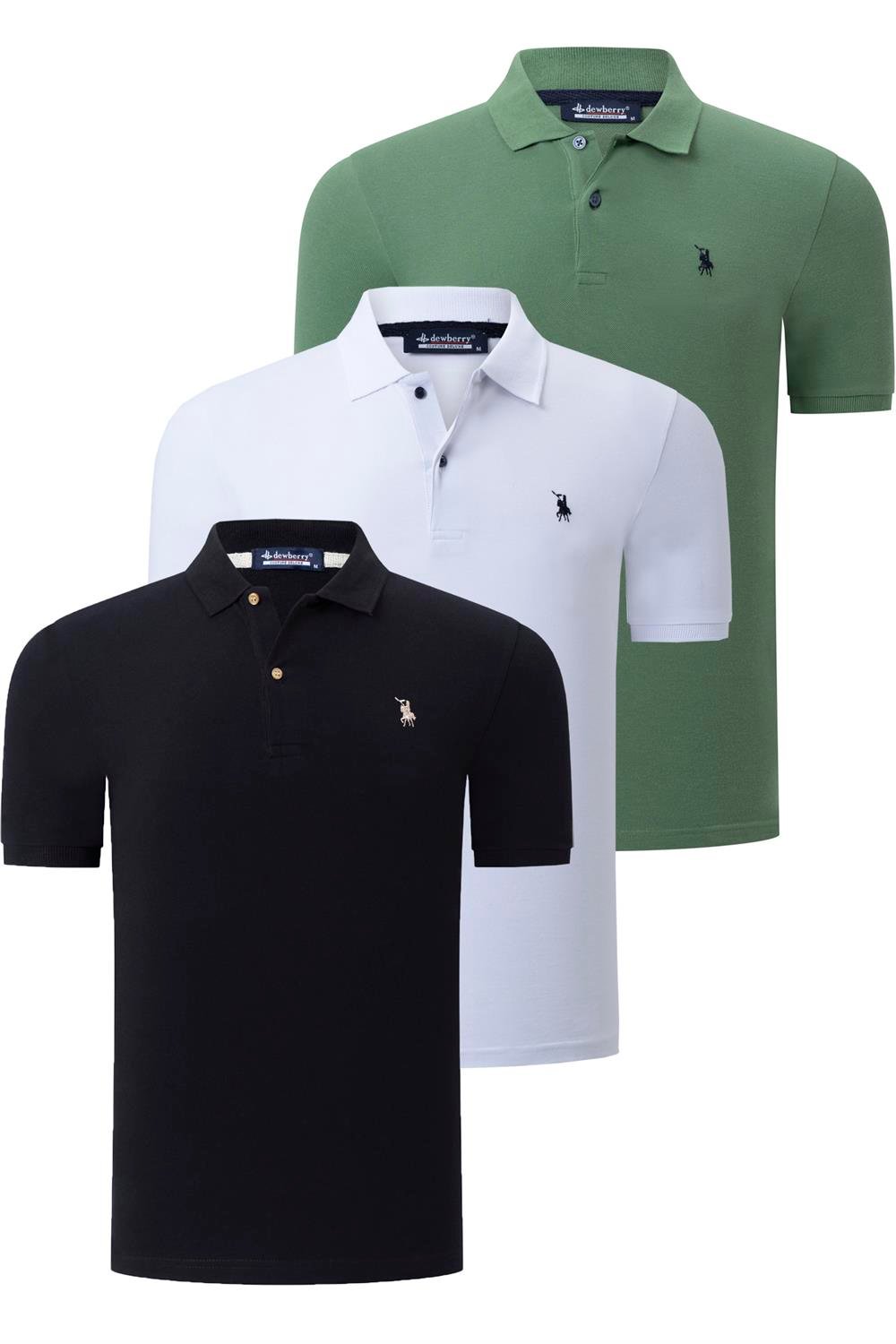 Tricou polo de barbati, dewberry