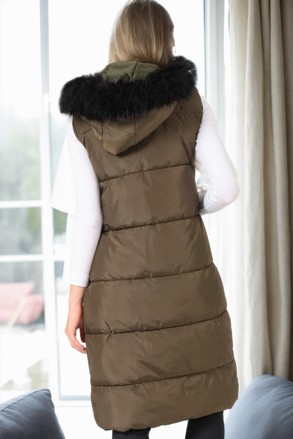 Z9741 DEWBERRY WOMEN'S VEST-KHAKI