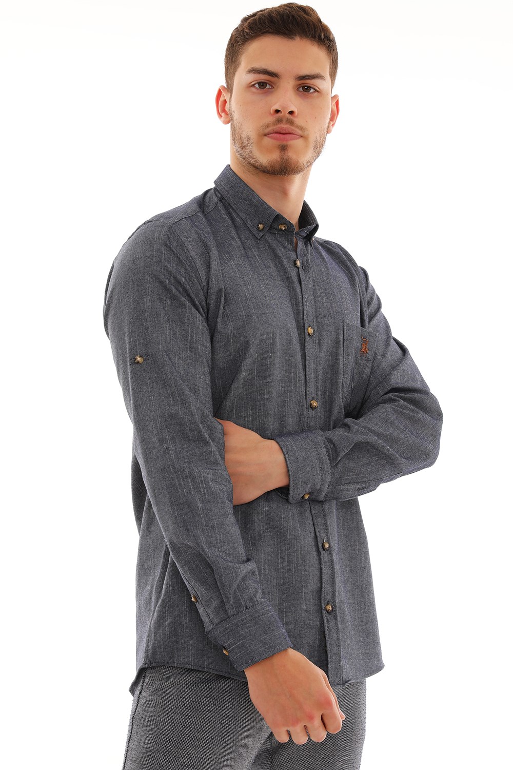 G723 DEWBERRY MEN'S SHIRT-NAVY BLUE