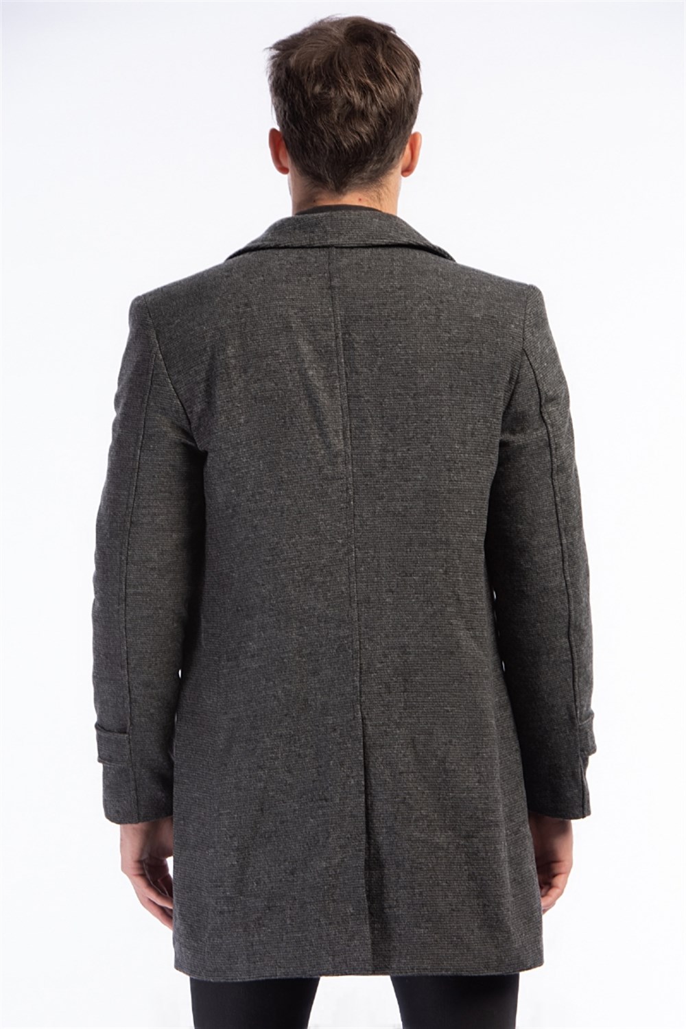 PLT7226 DEWBERRY BATTAL COAT-PATTERNED GREY