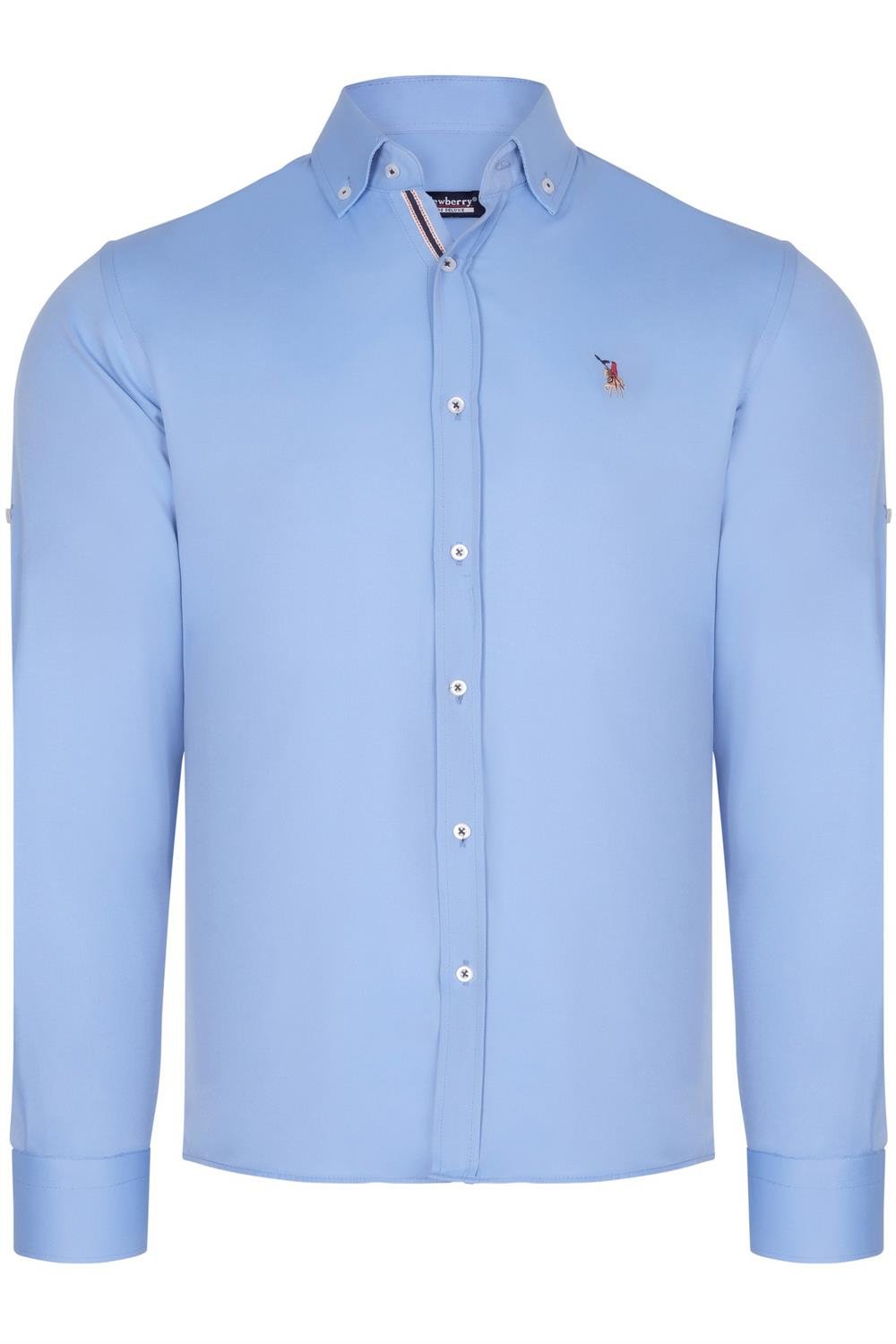 TRIPLE SET G674 DEWBERRY MEN'S SHIRT-NAVY-WHITE-BABY BLUE