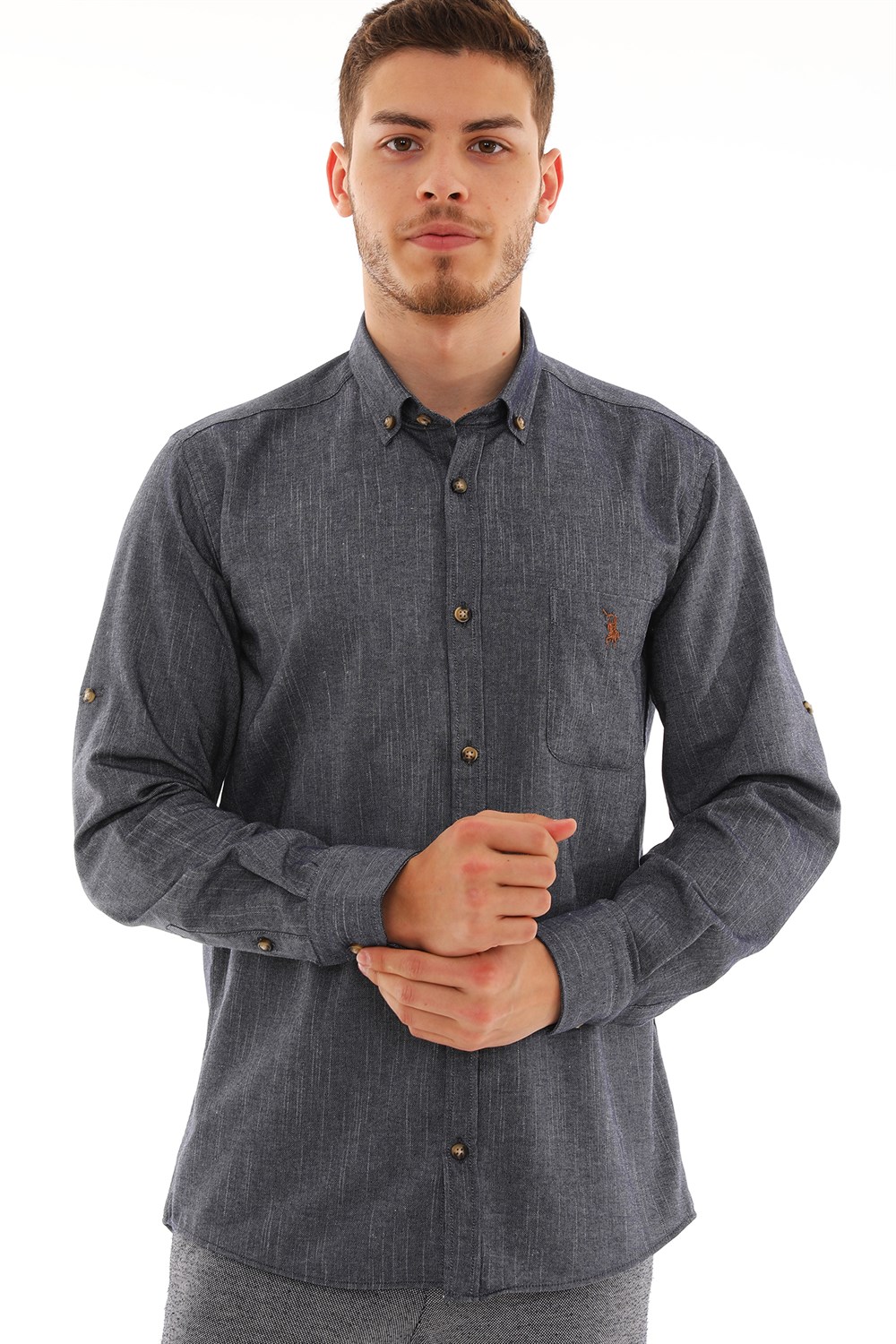 G723 DEWBERRY MEN'S SHIRT-NAVY BLUE