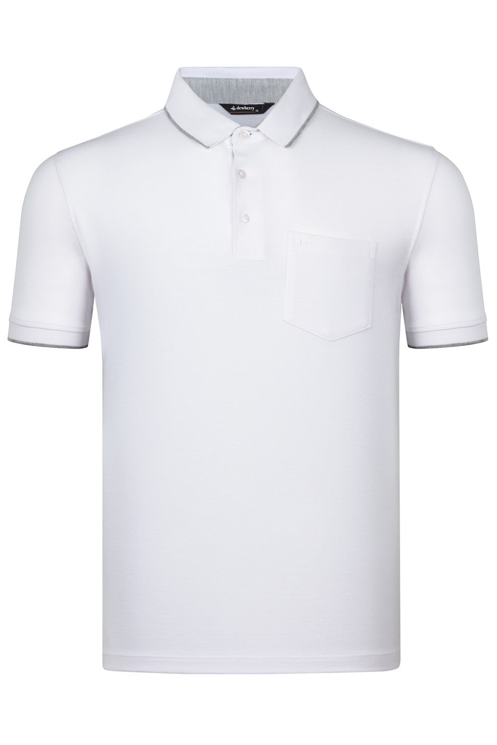 T8573 DEWBERRY MEN'S T-SHIRT-WHITE 2