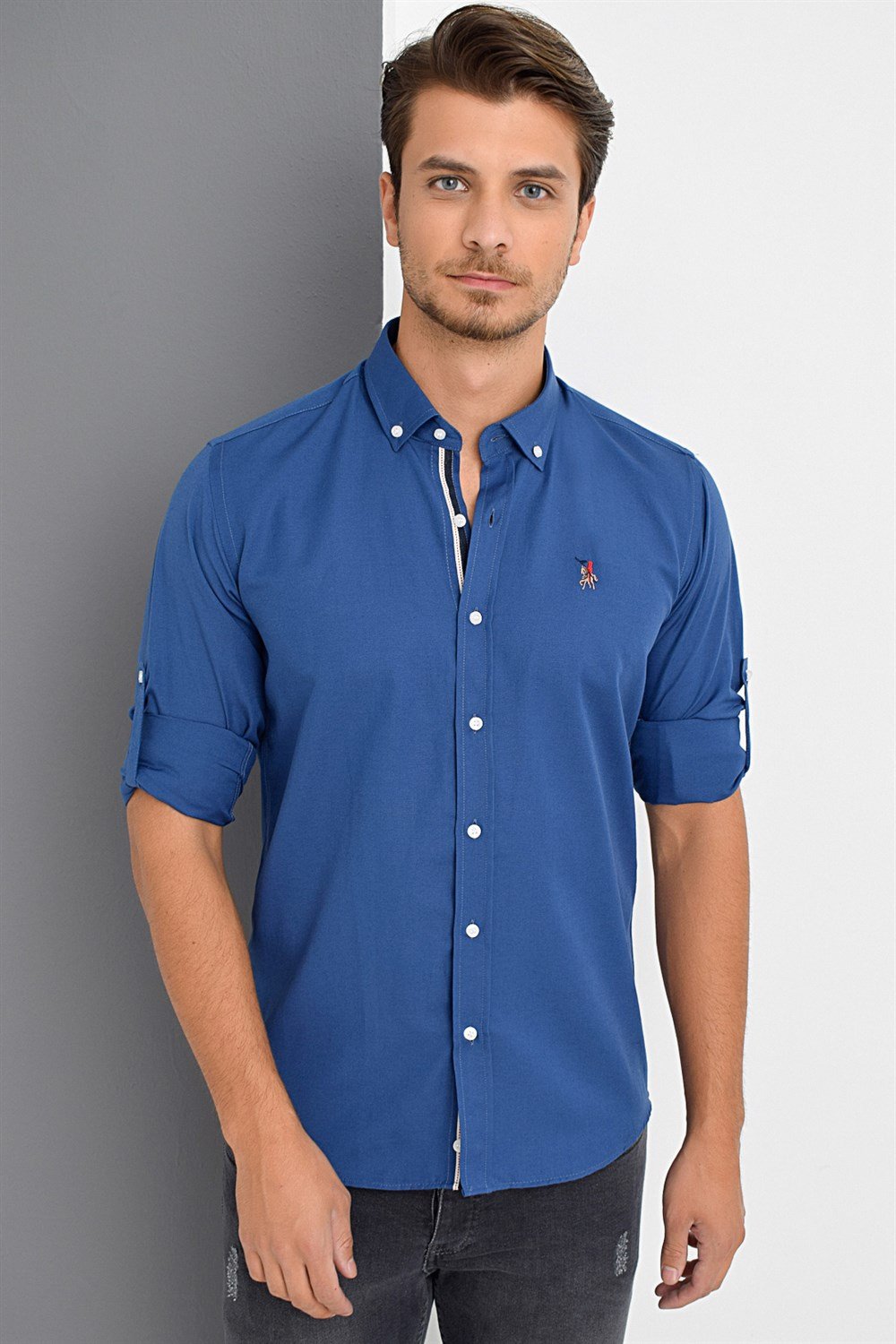 G674 DEWBERRY MEN'S SHIRT-INDIGO