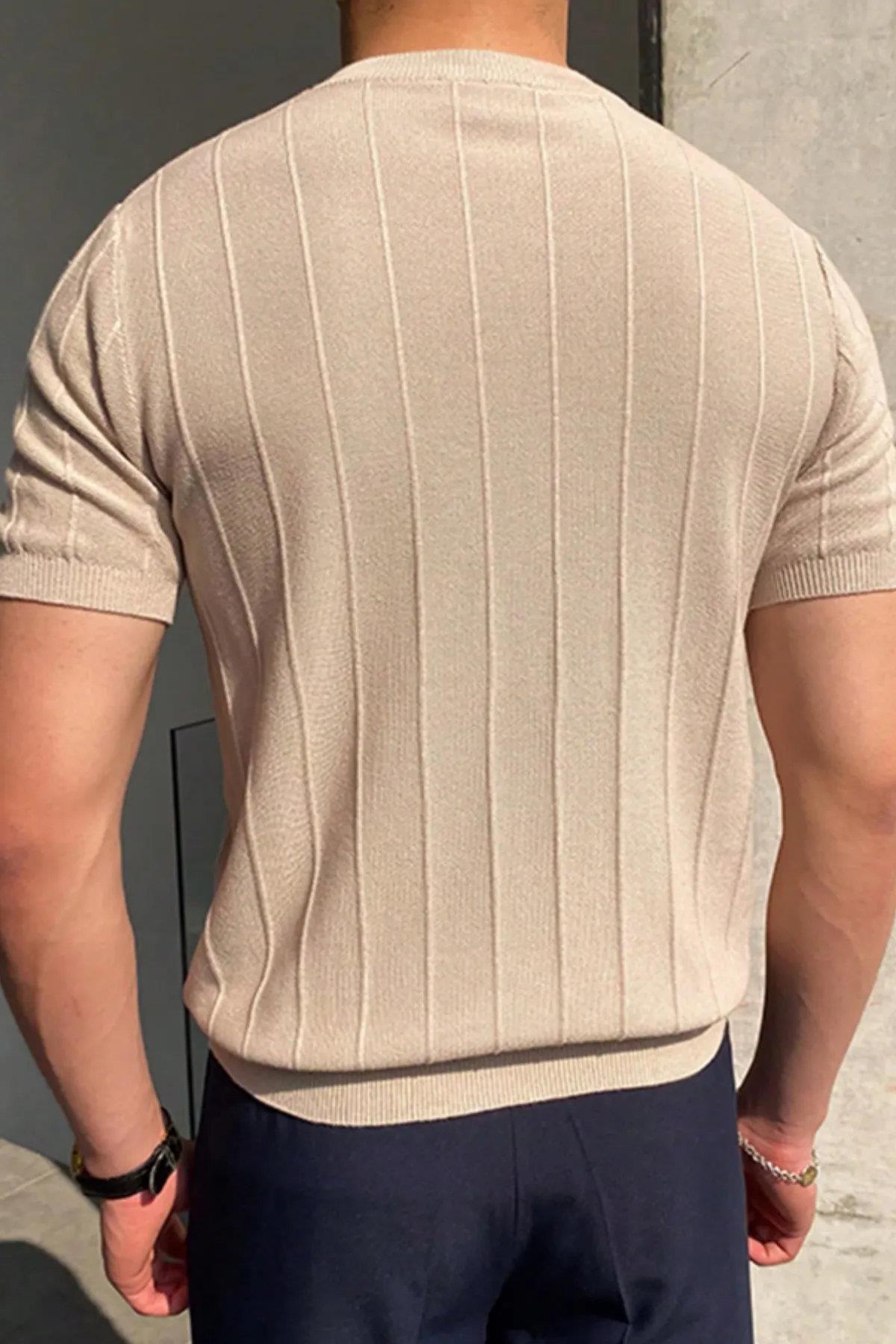 81037 Dewberry Mens Crew Neck Knit T-Shirt-VISION