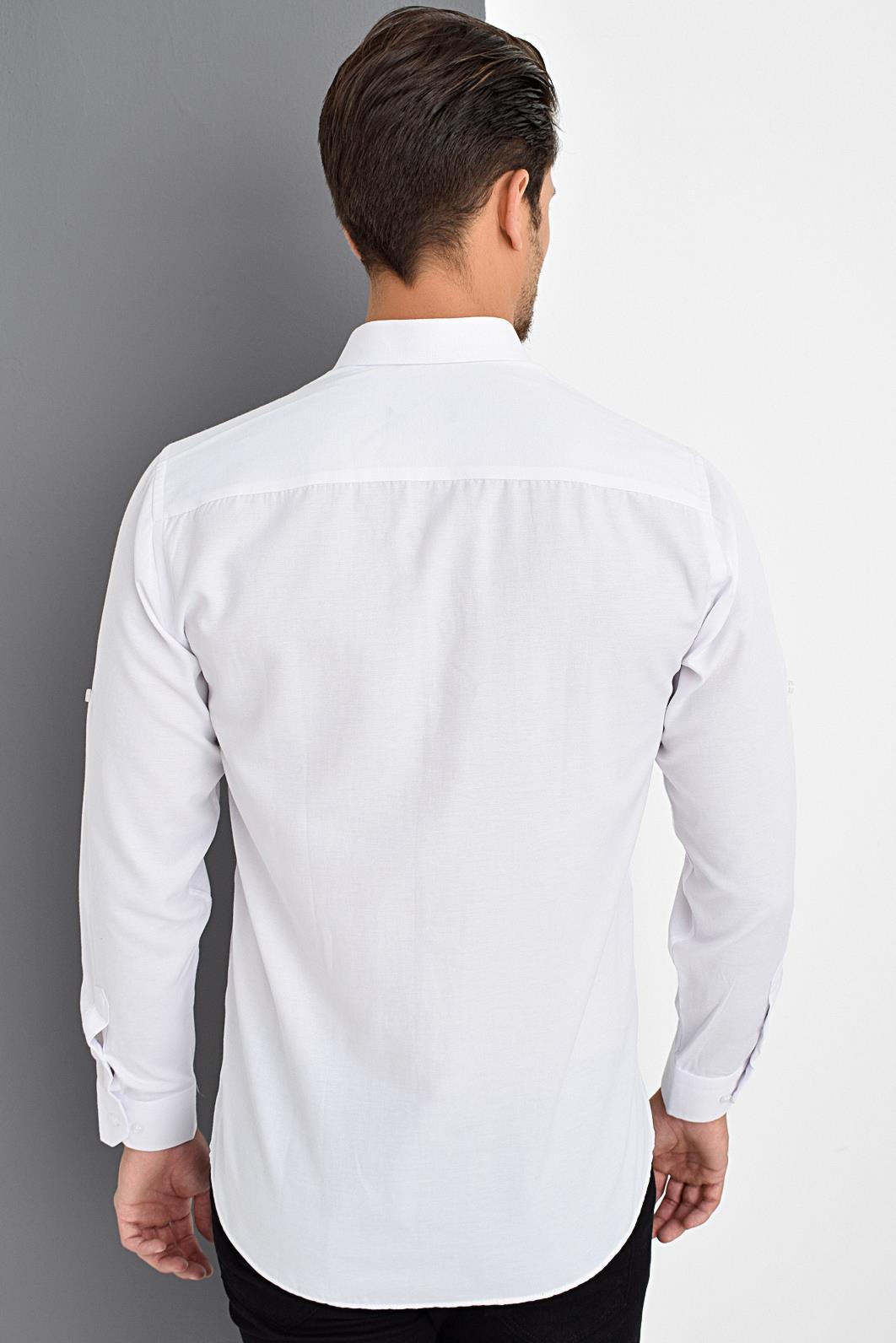 G974 DEWBERRY MEN'S SHIRT-WHITE