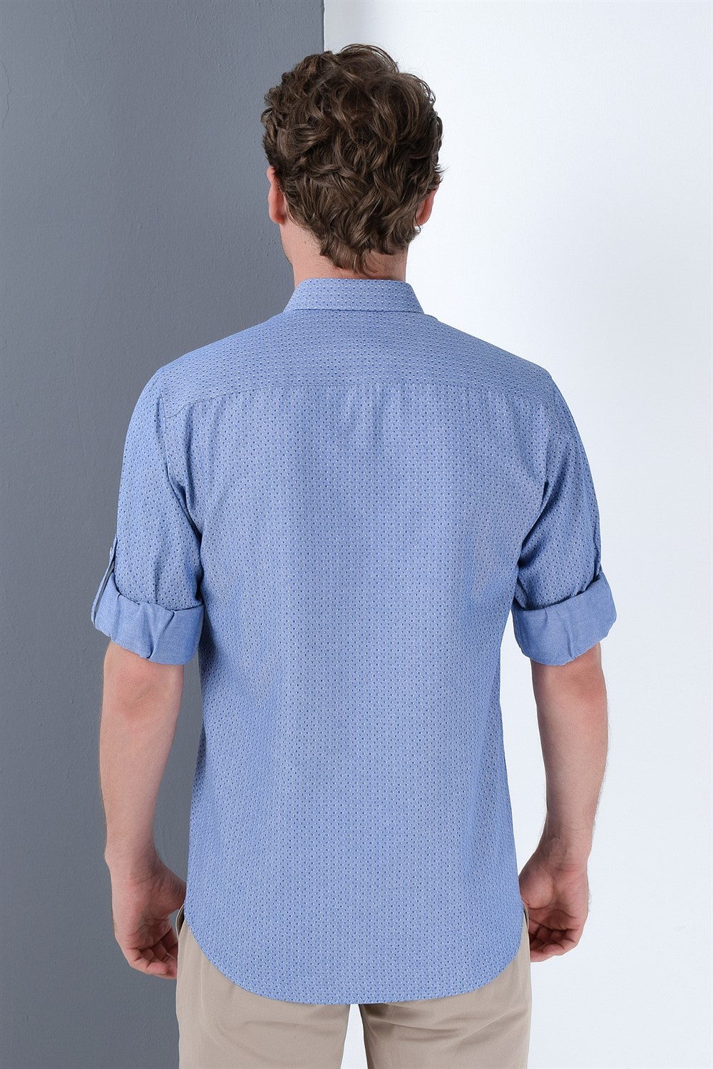 G685 DEWBERRY MEN&#039;S SHIRT-NAVY BLUE